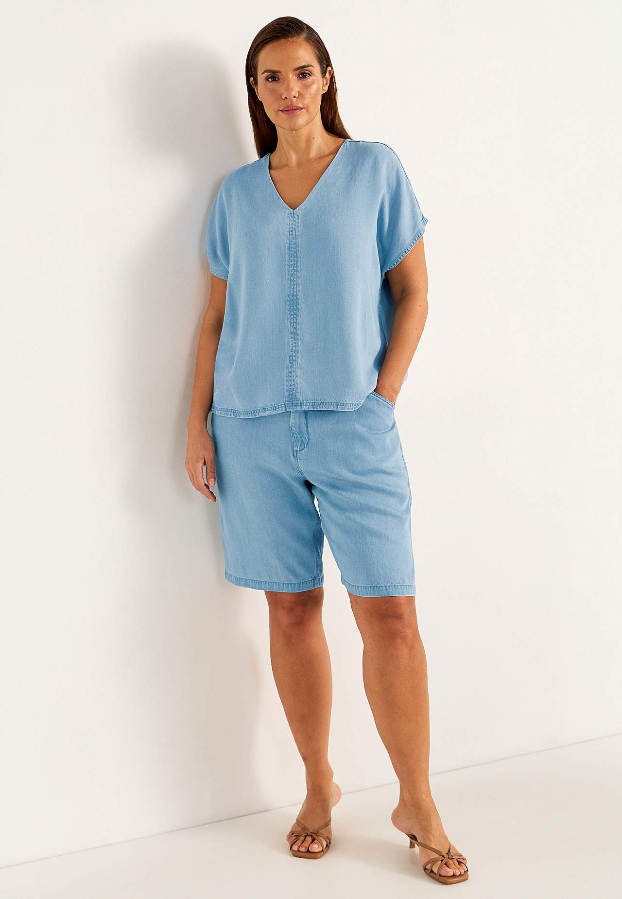 Ultra-zachte Premium denim blouse