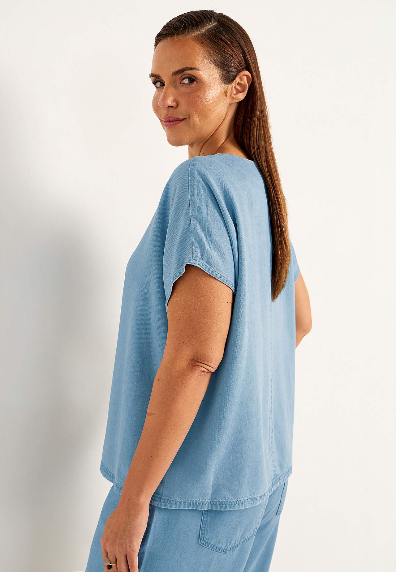 Ultra-zachte Premium denim blouse
