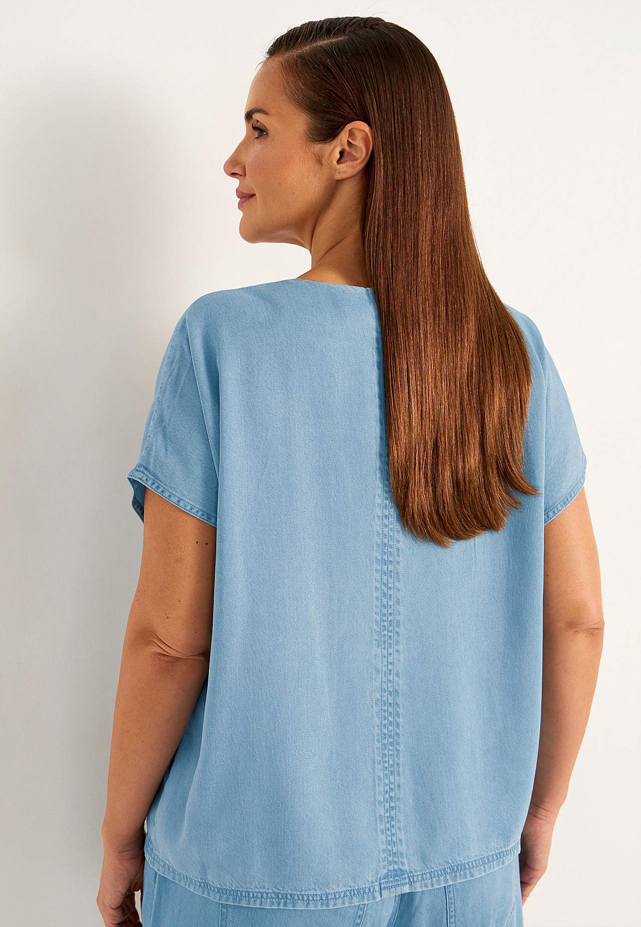 Ultra-zachte Premium denim blouse