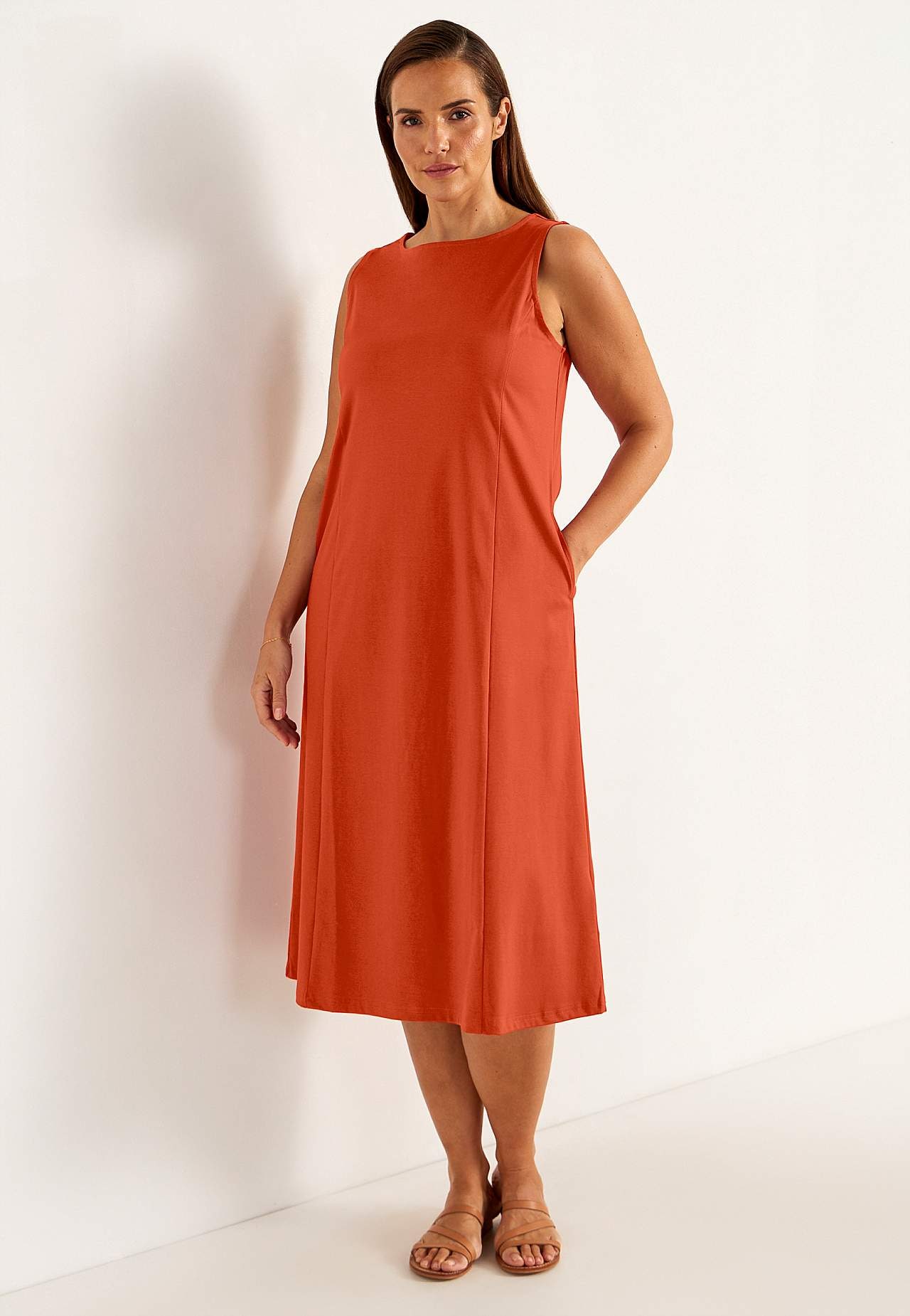 Mouwloze Premium jerseyjurk