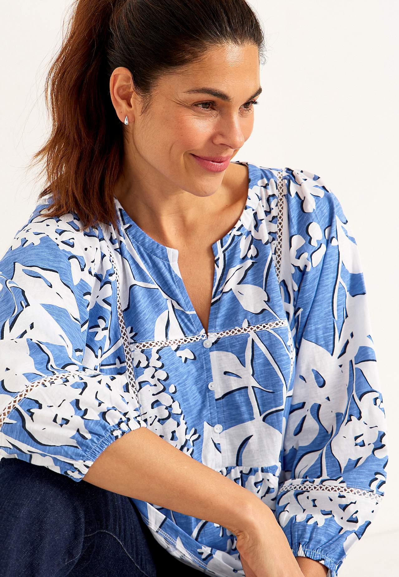 Jersey-topje met boho stijl