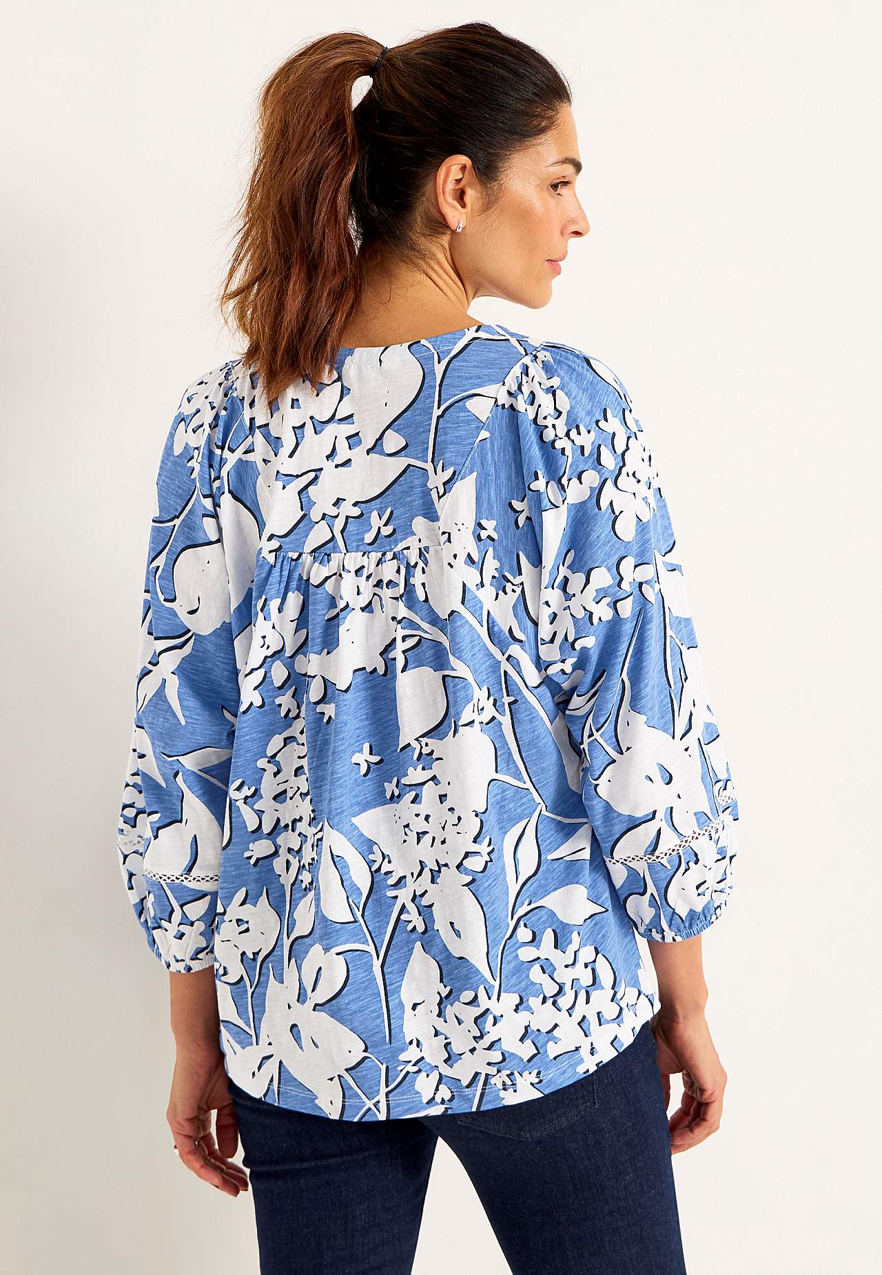 Jersey-topje met boho stijl