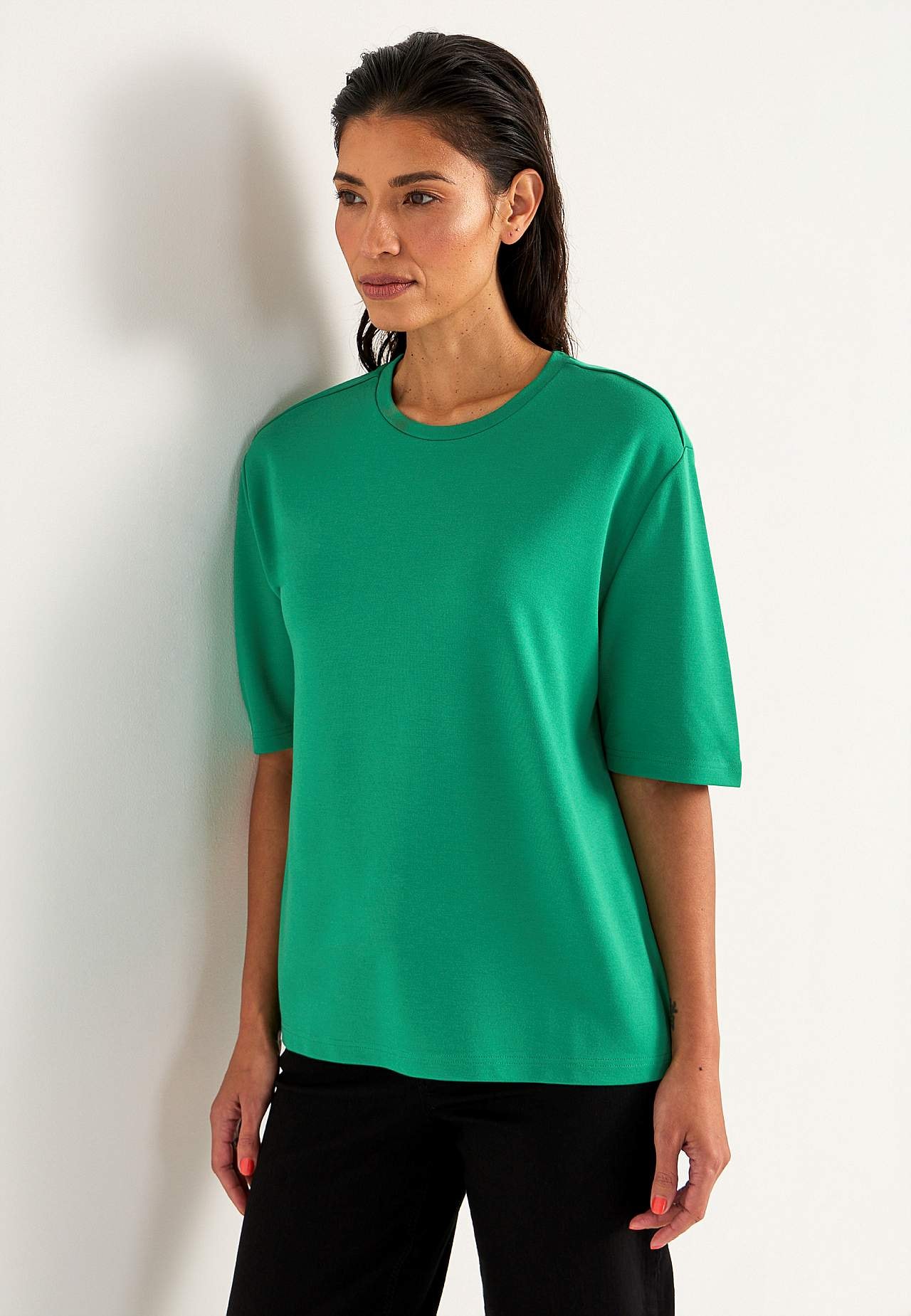 T-shirt van grof tricot