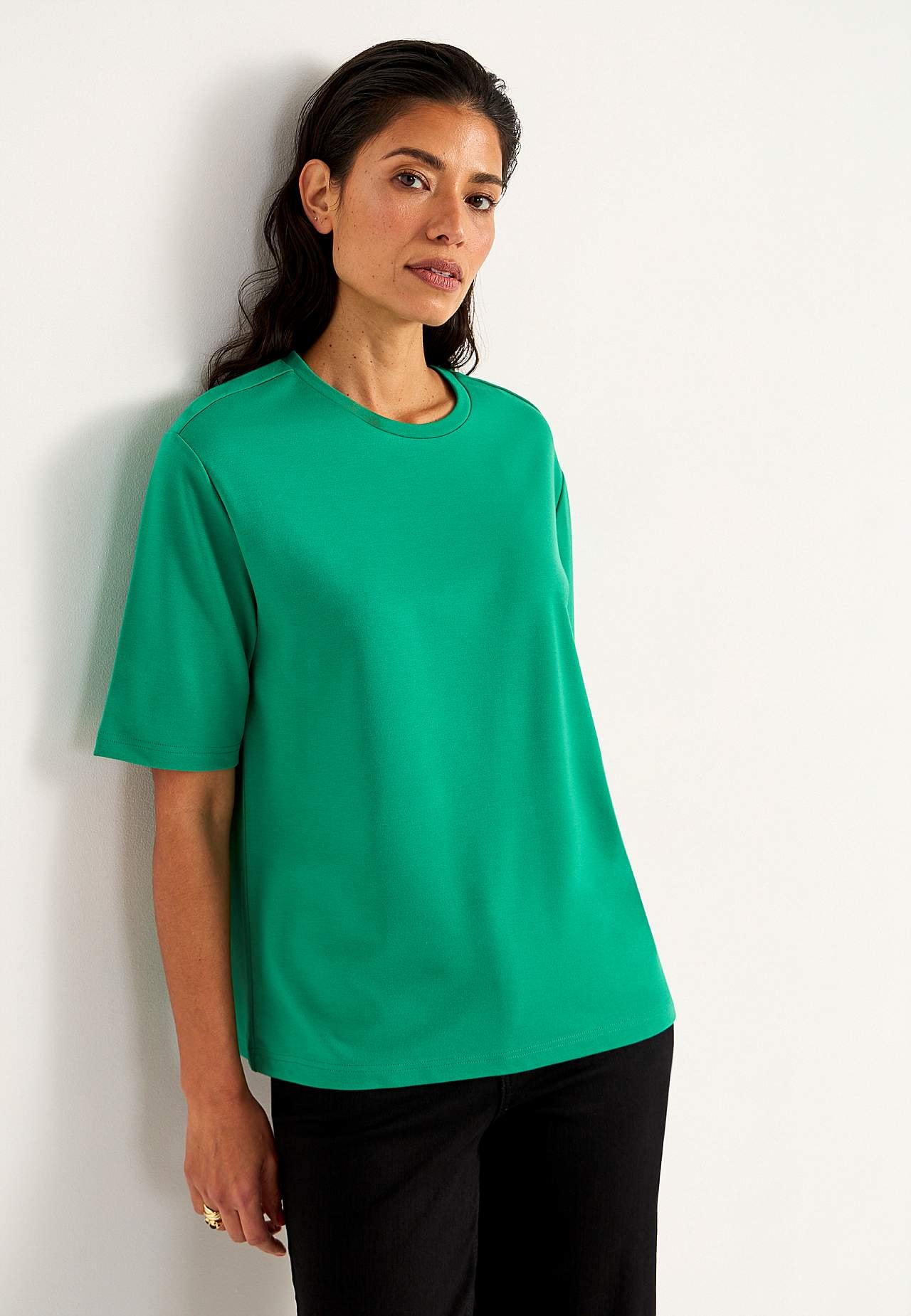 T-shirt van grof tricot