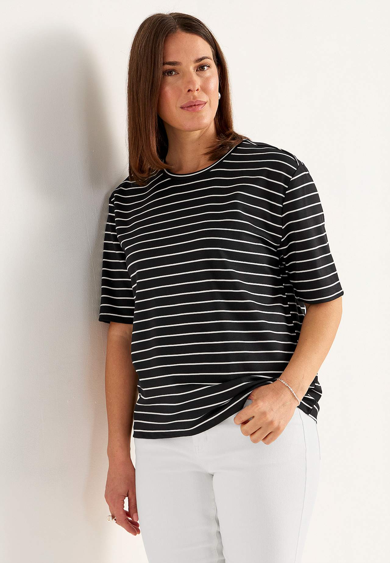 T-shirt van grof tricot