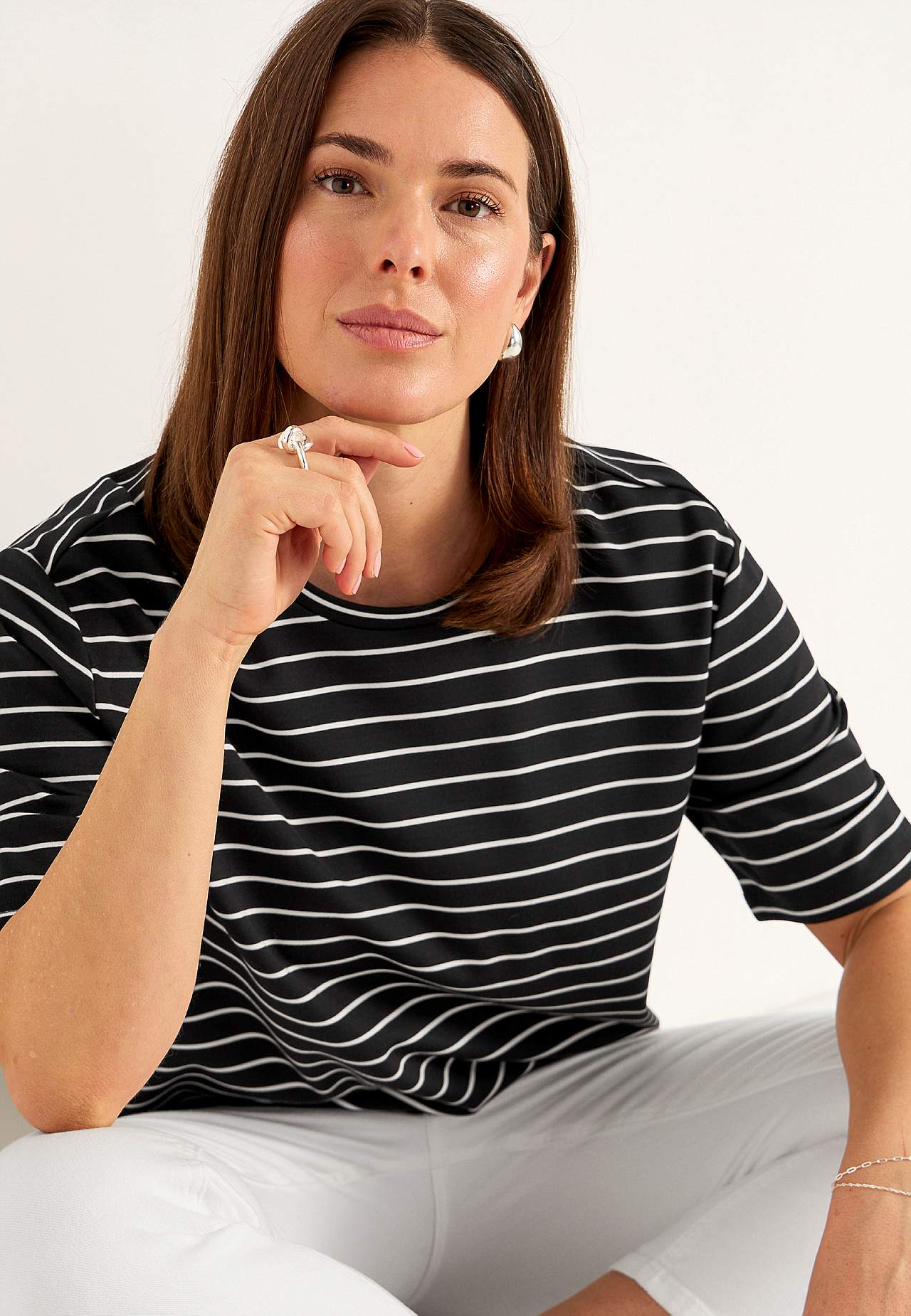 T-shirt van grof tricot