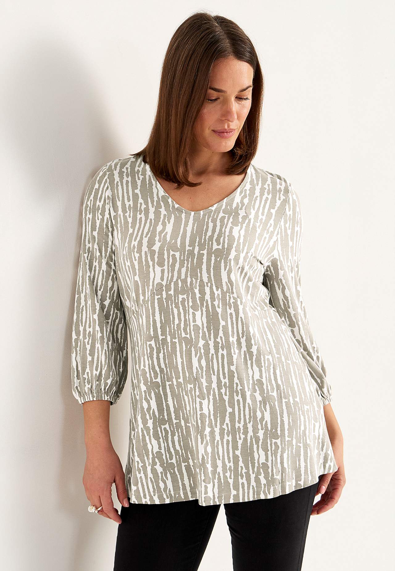 Jersey tuniek met empire lijn