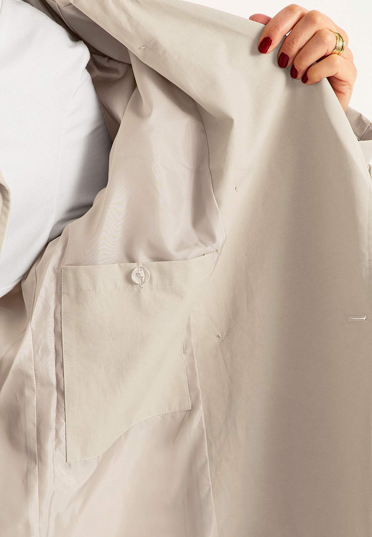 Dubbel-borstige trenchcoat