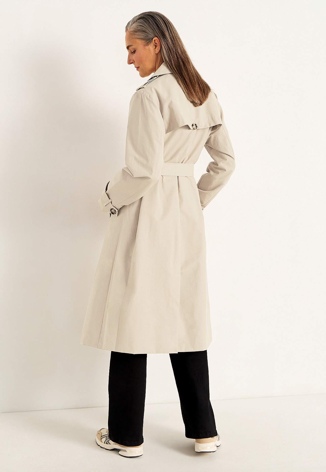 Dubbel-borstige trenchcoat
