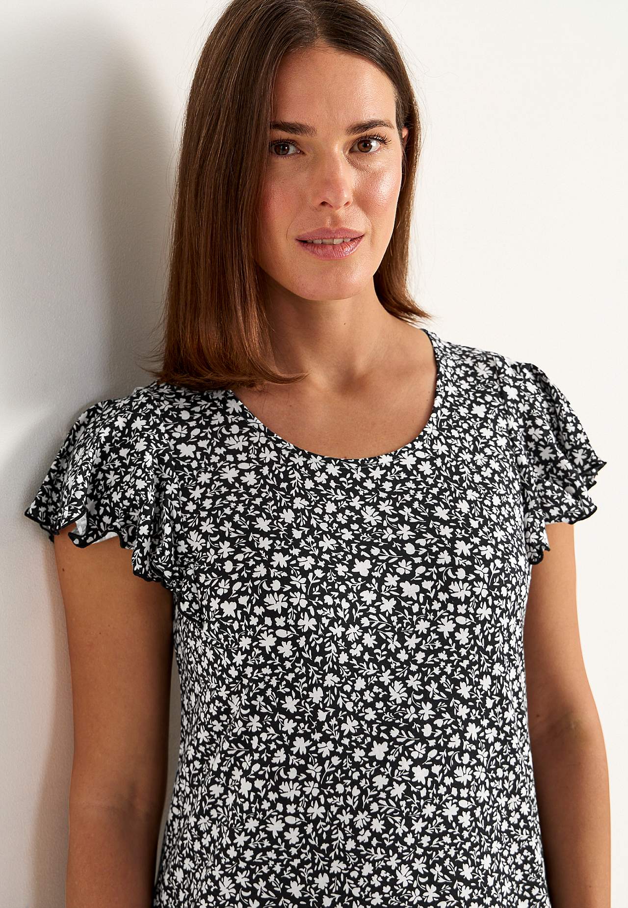 Jerseyjurk met ruches
