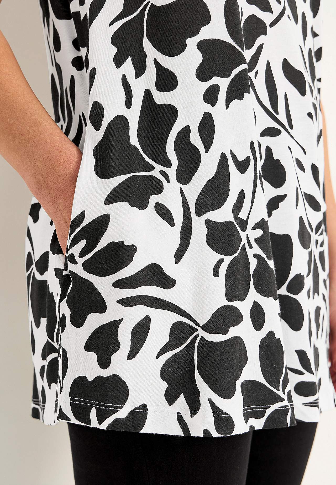 Jersey tuniek met zakken