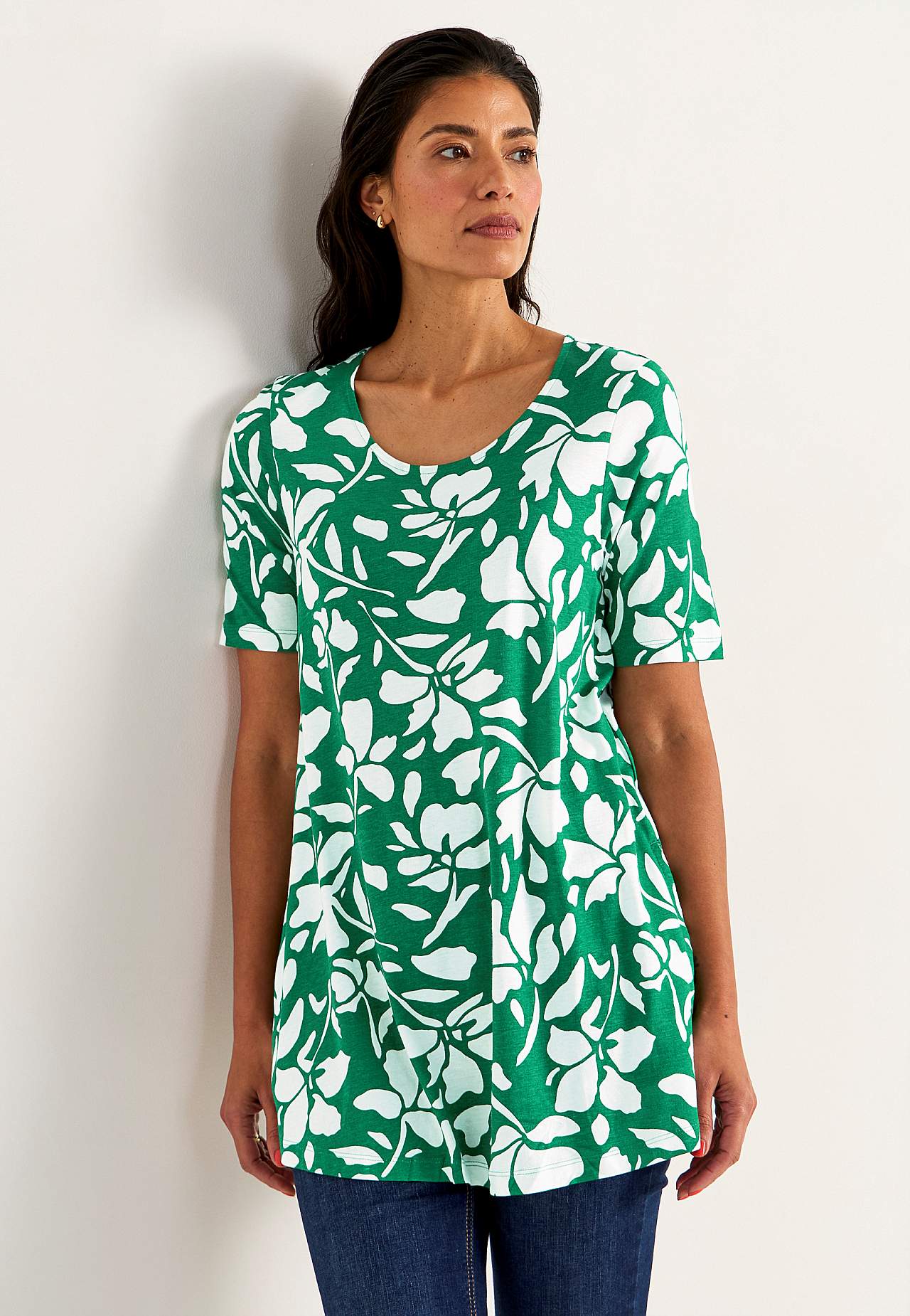 Jersey tuniek met zakken
