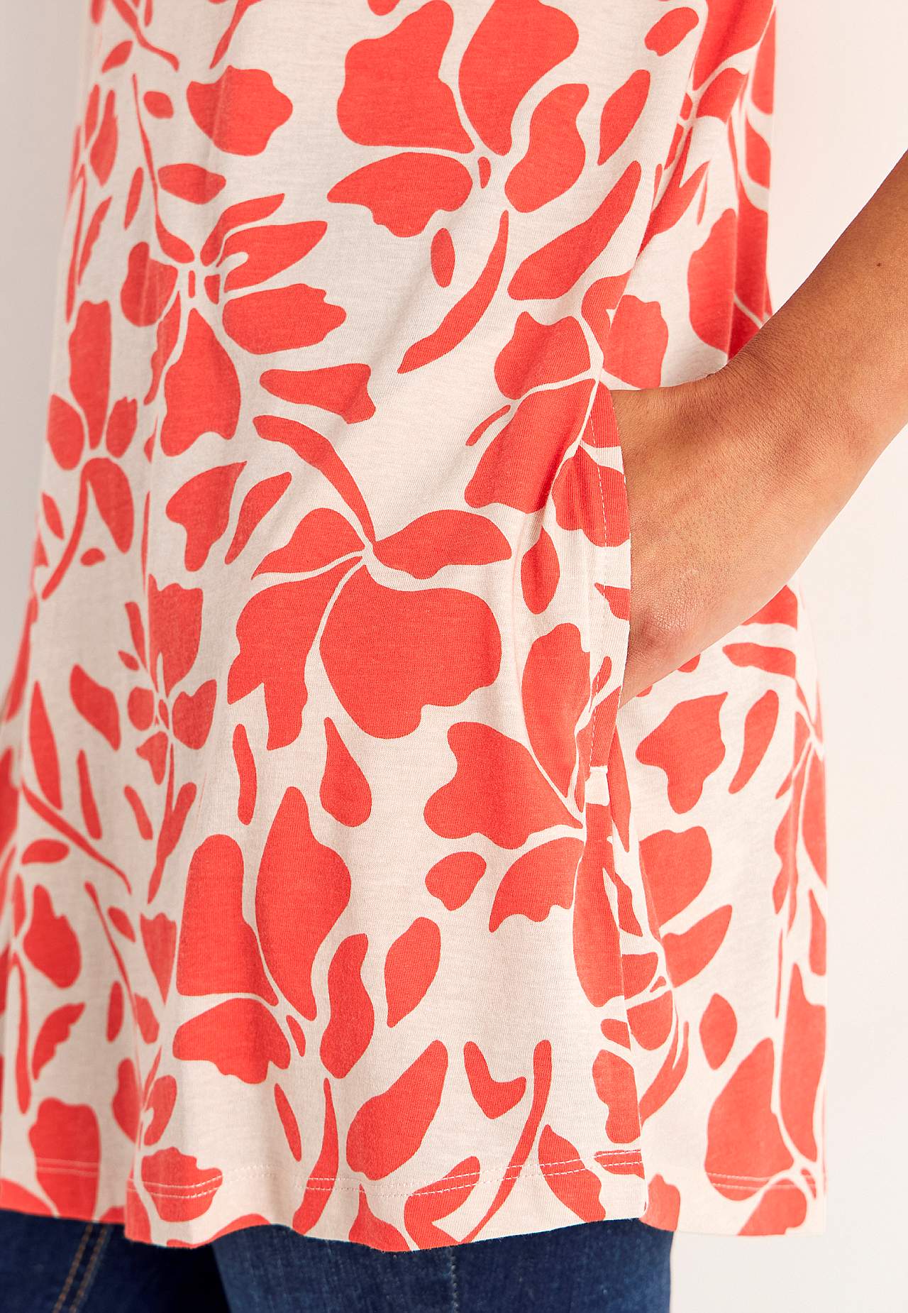Jersey tuniek met zakken