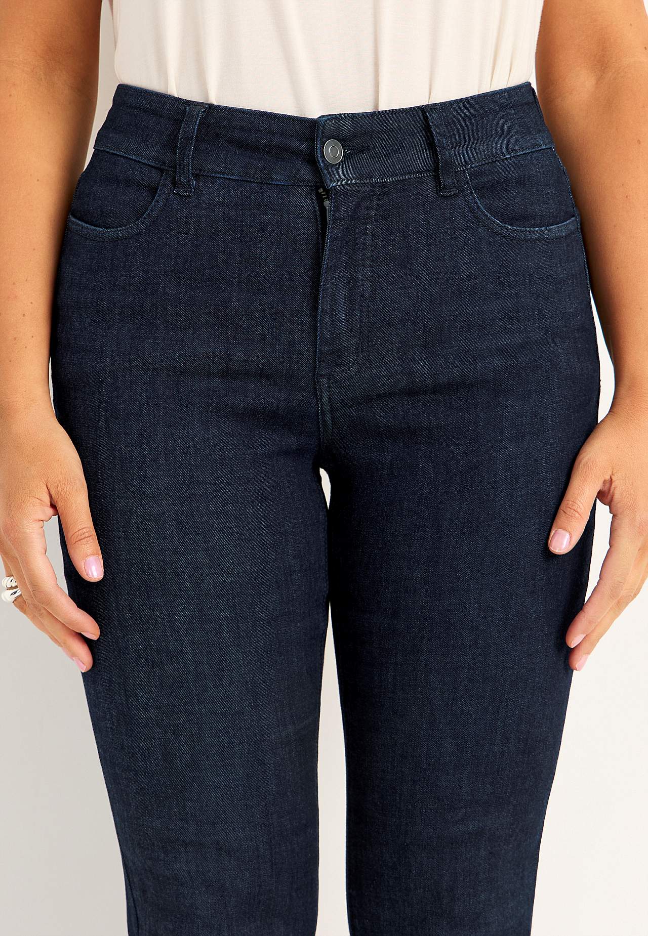 Wijde spijkerbroek van superstretch denim