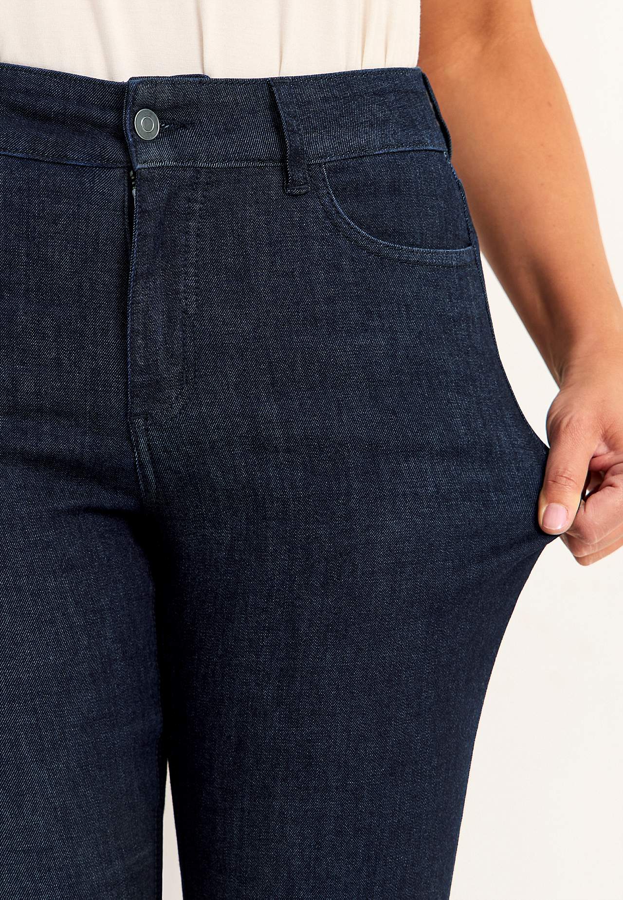 Wijde spijkerbroek van superstretch denim