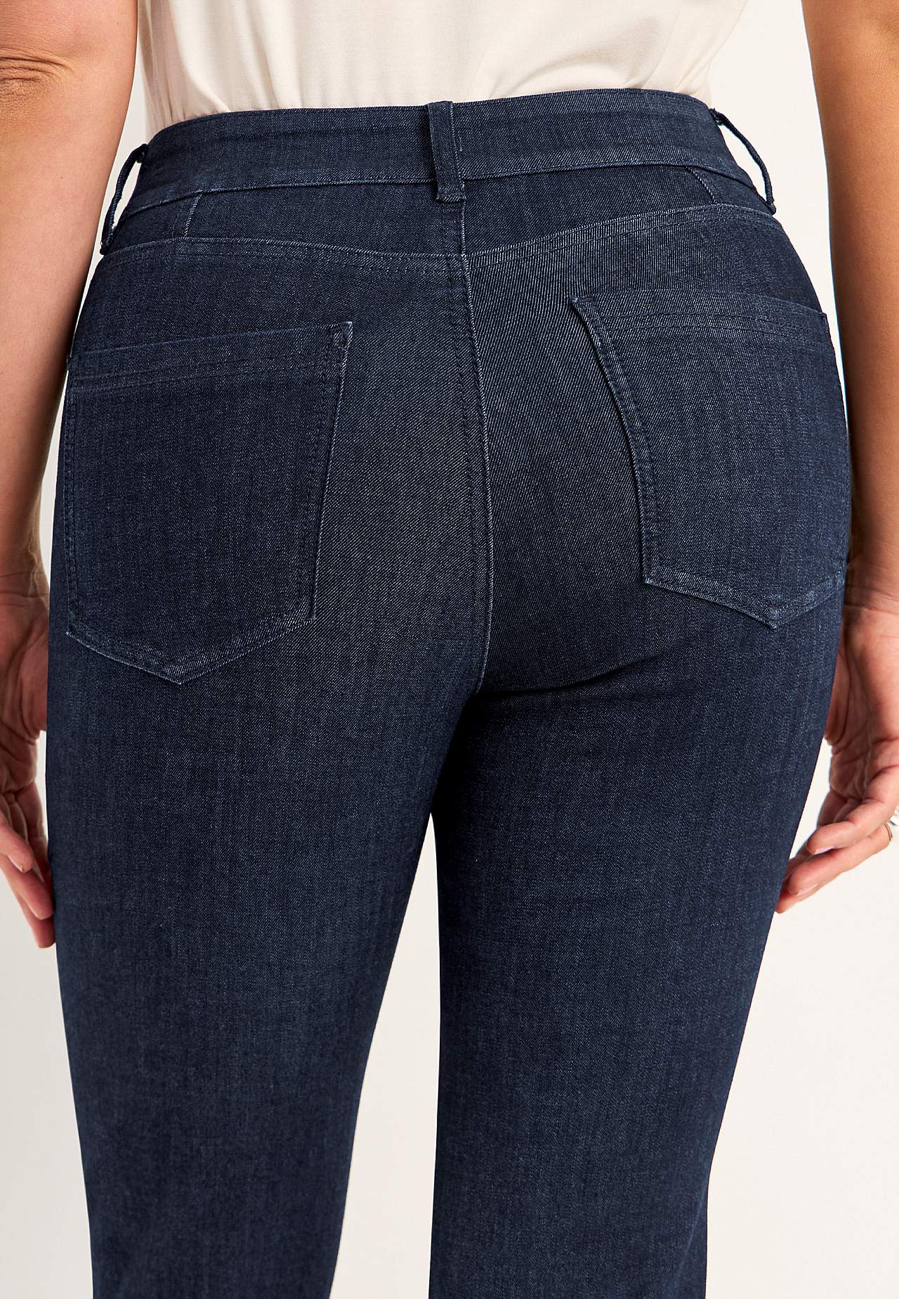 Wijde spijkerbroek van superstretch denim
