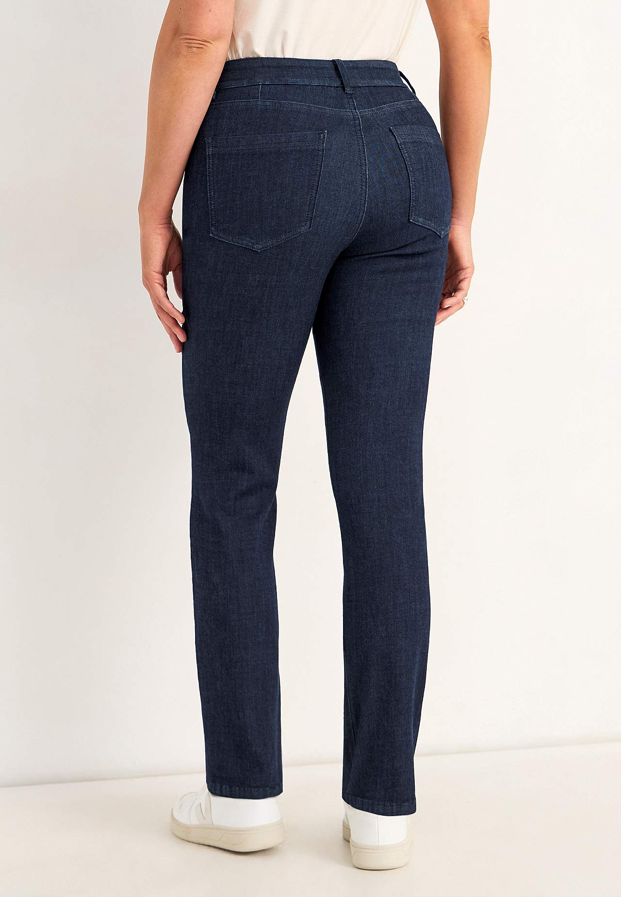 Wijde spijkerbroek van superstretch denim