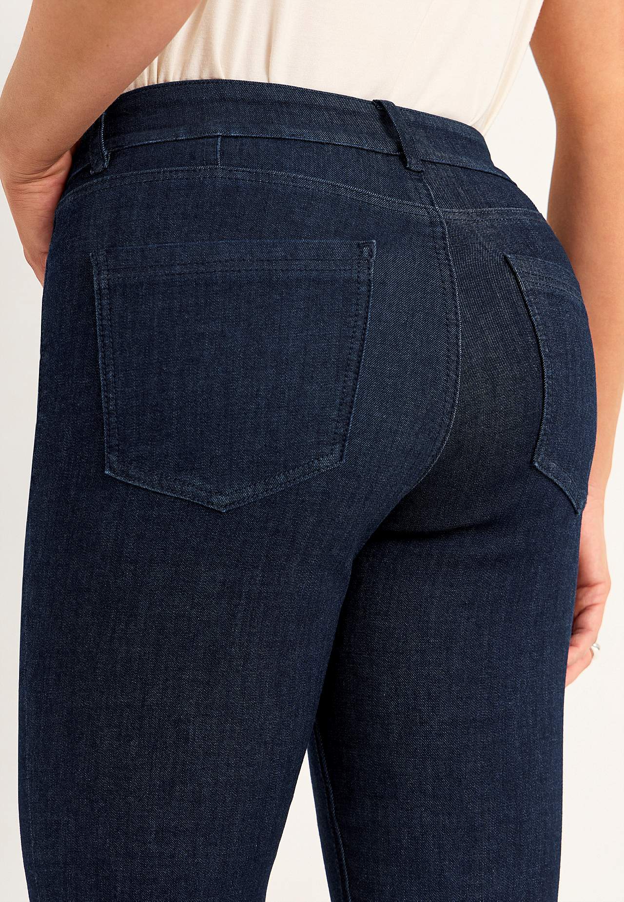 Wijde spijkerbroek van superstretch denim