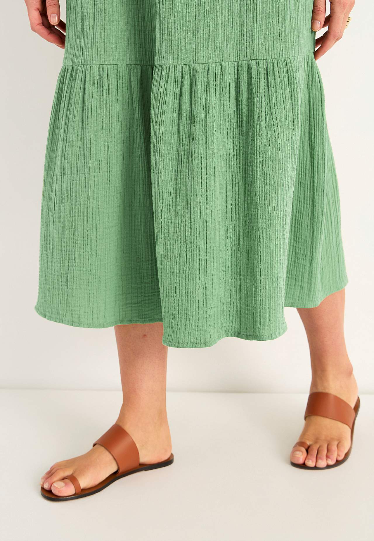 Jurk van gekreukt katoen