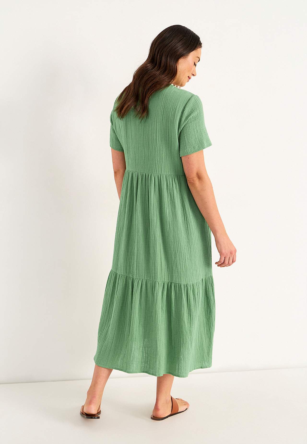 Jurk van gekreukt katoen