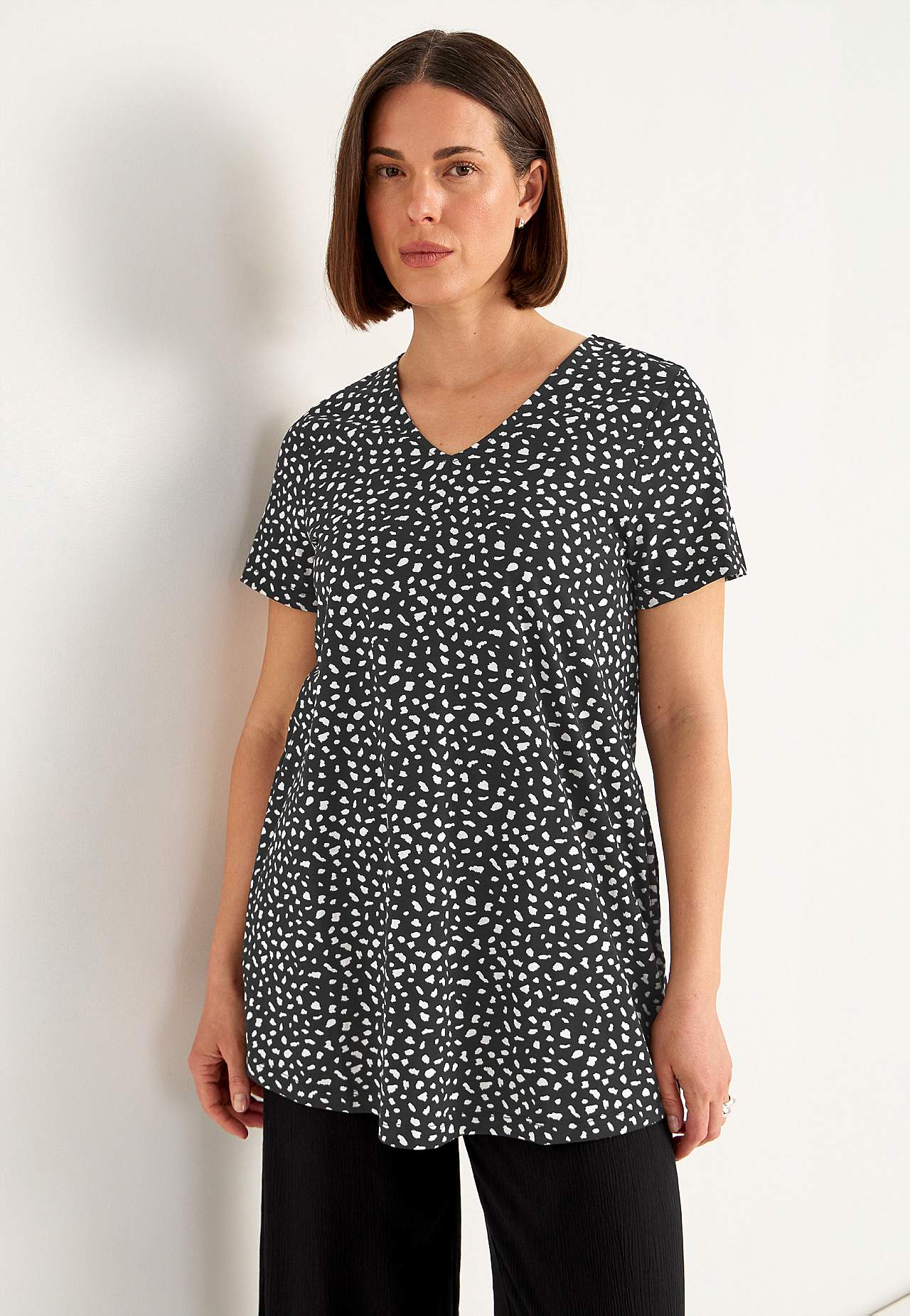 Jersey tuniek met zakken