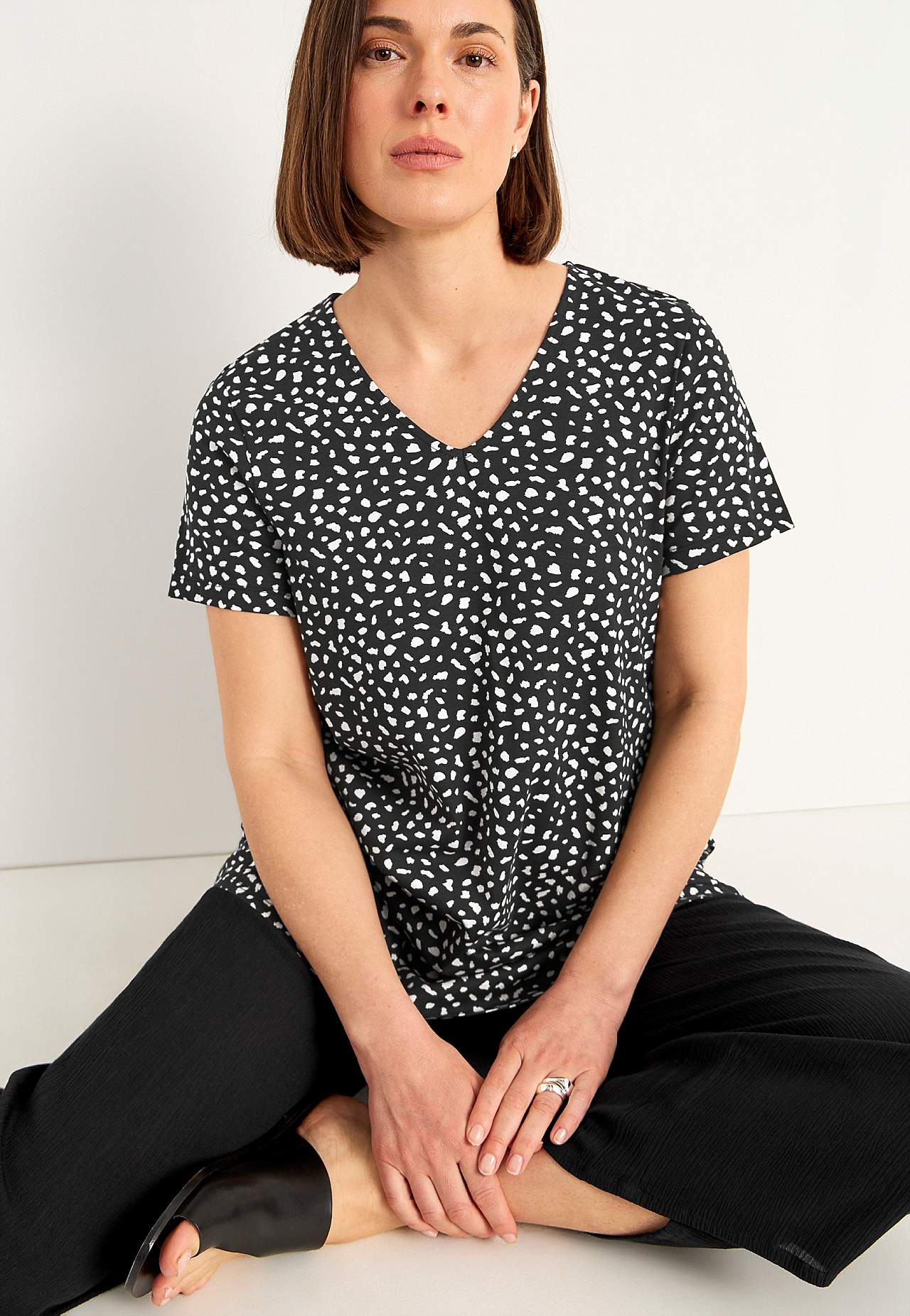 Jersey tuniek met zakken