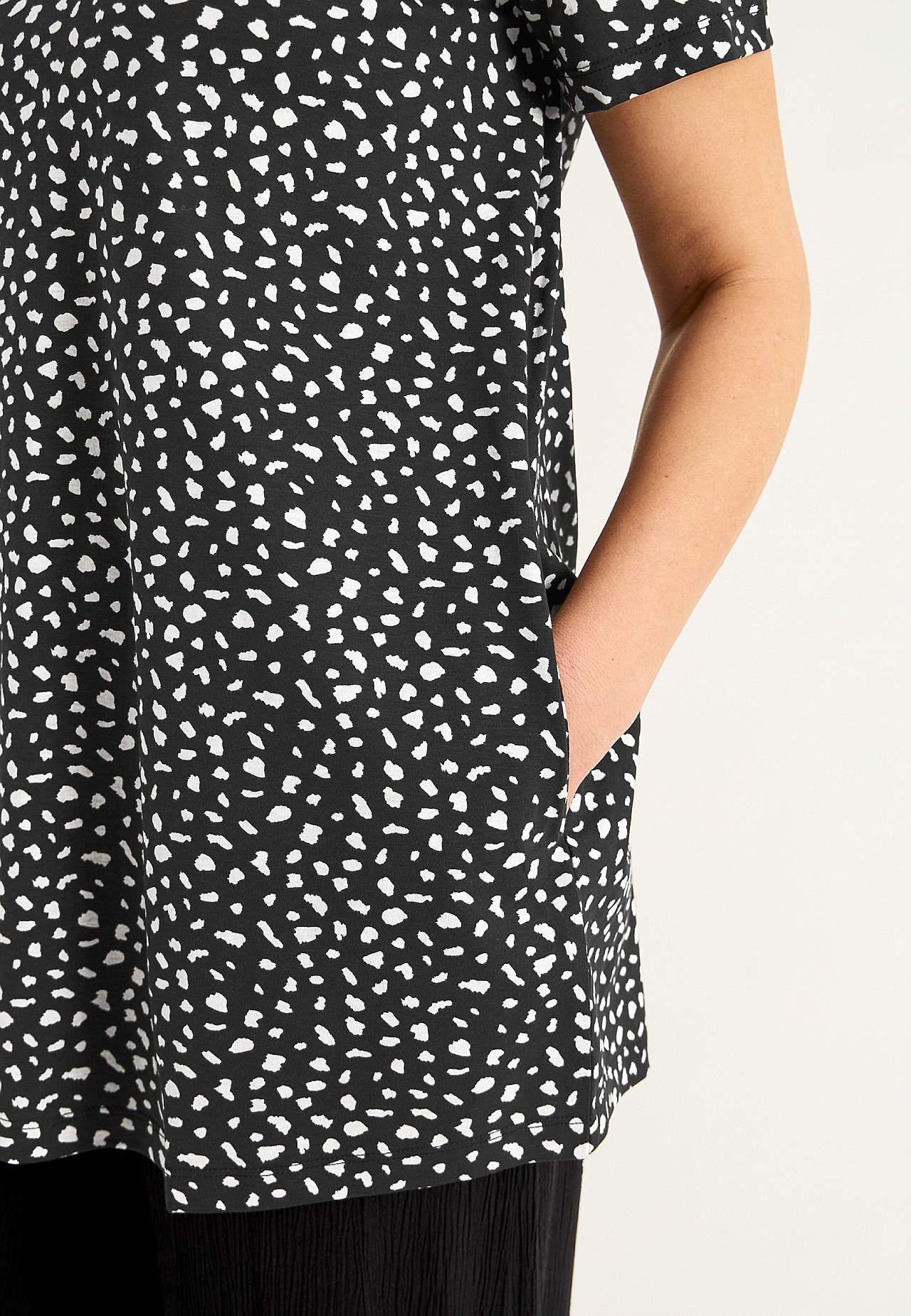 Jersey tuniek met zakken