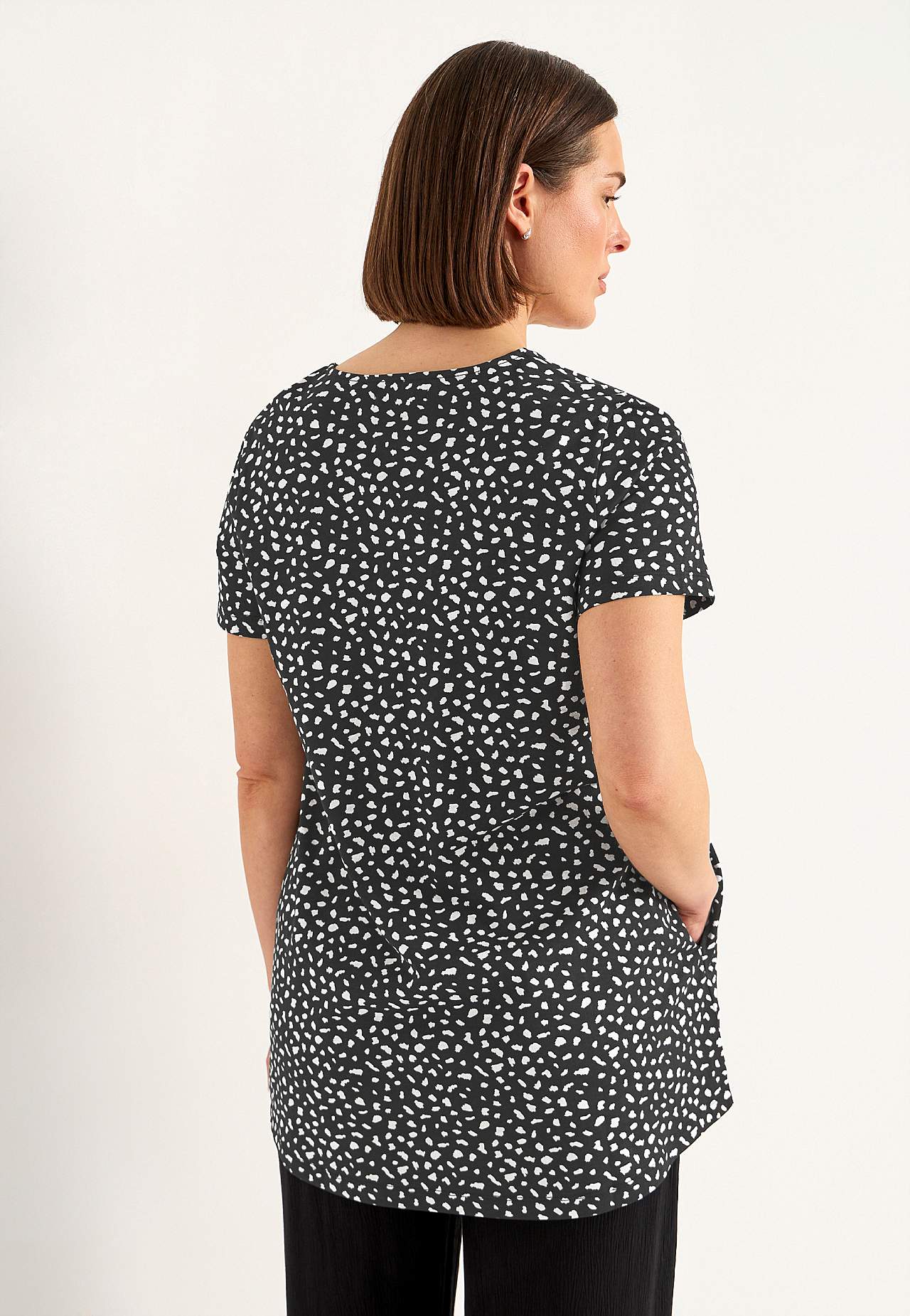 Jersey tuniek met zakken