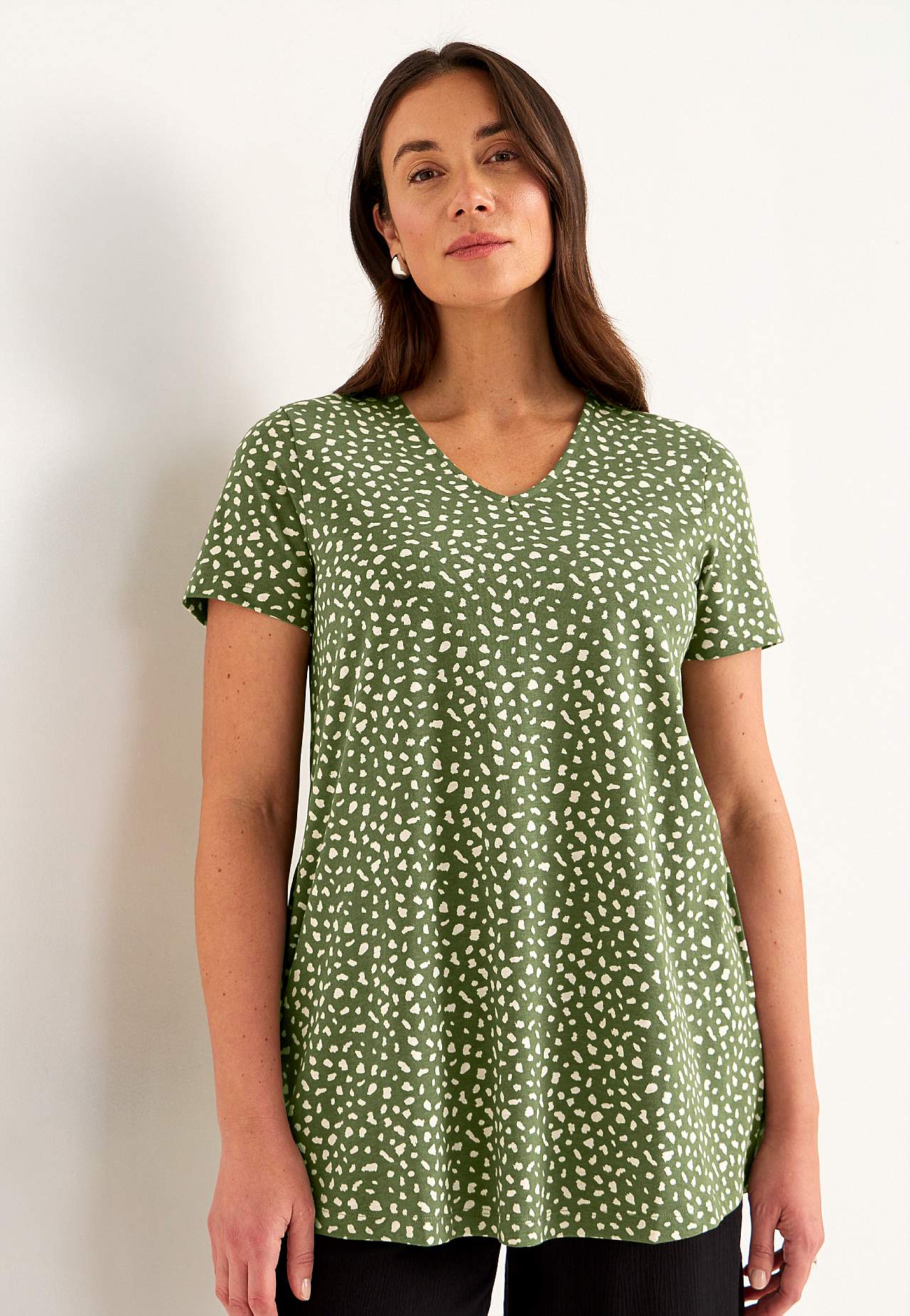 Jersey tuniek met zakken