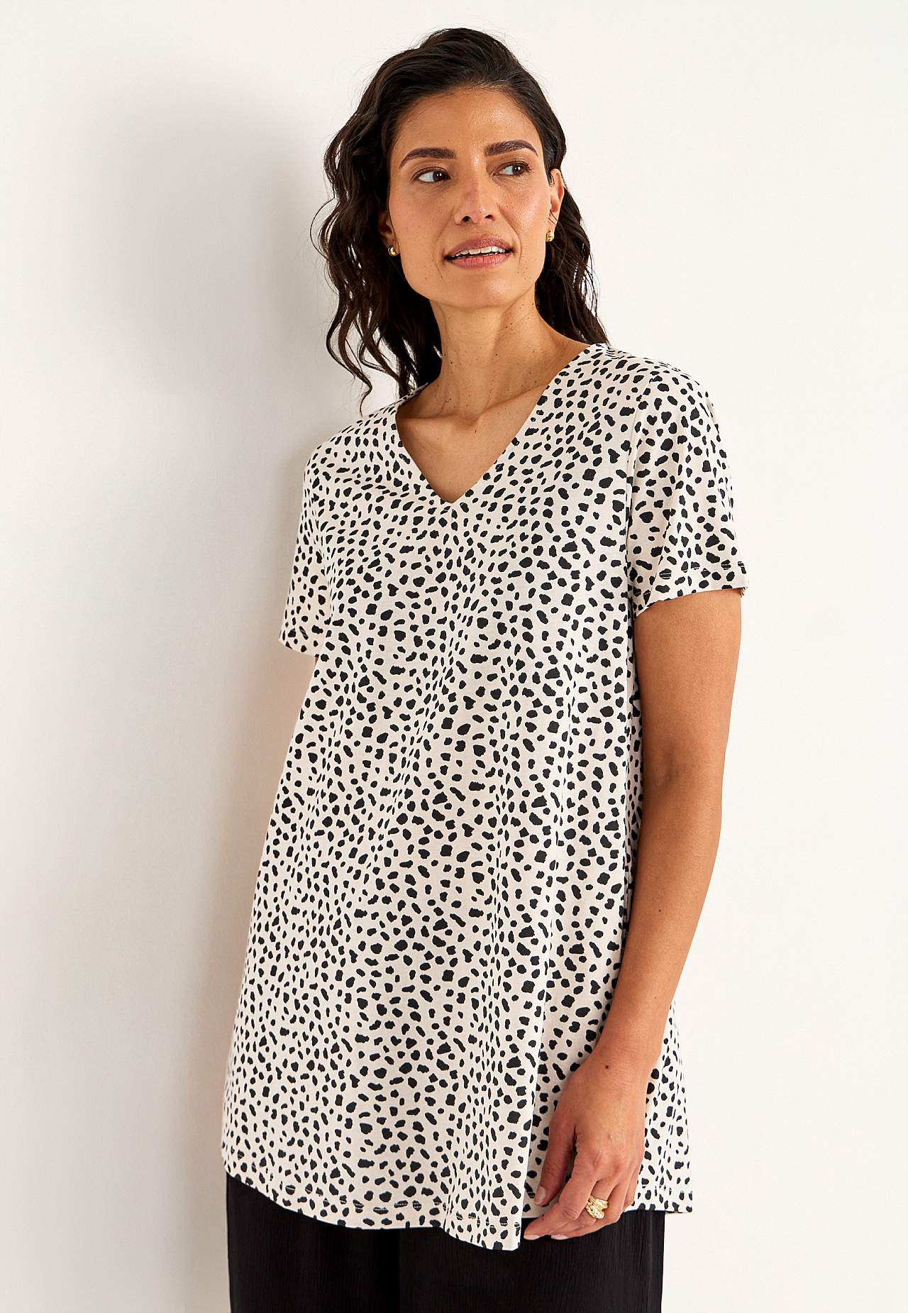 Jersey tuniek met zakken