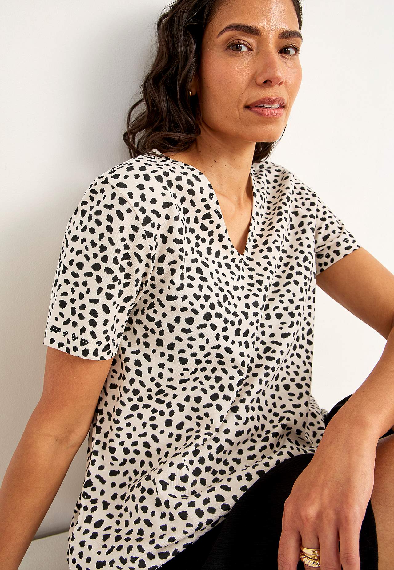 Jersey tuniek met zakken