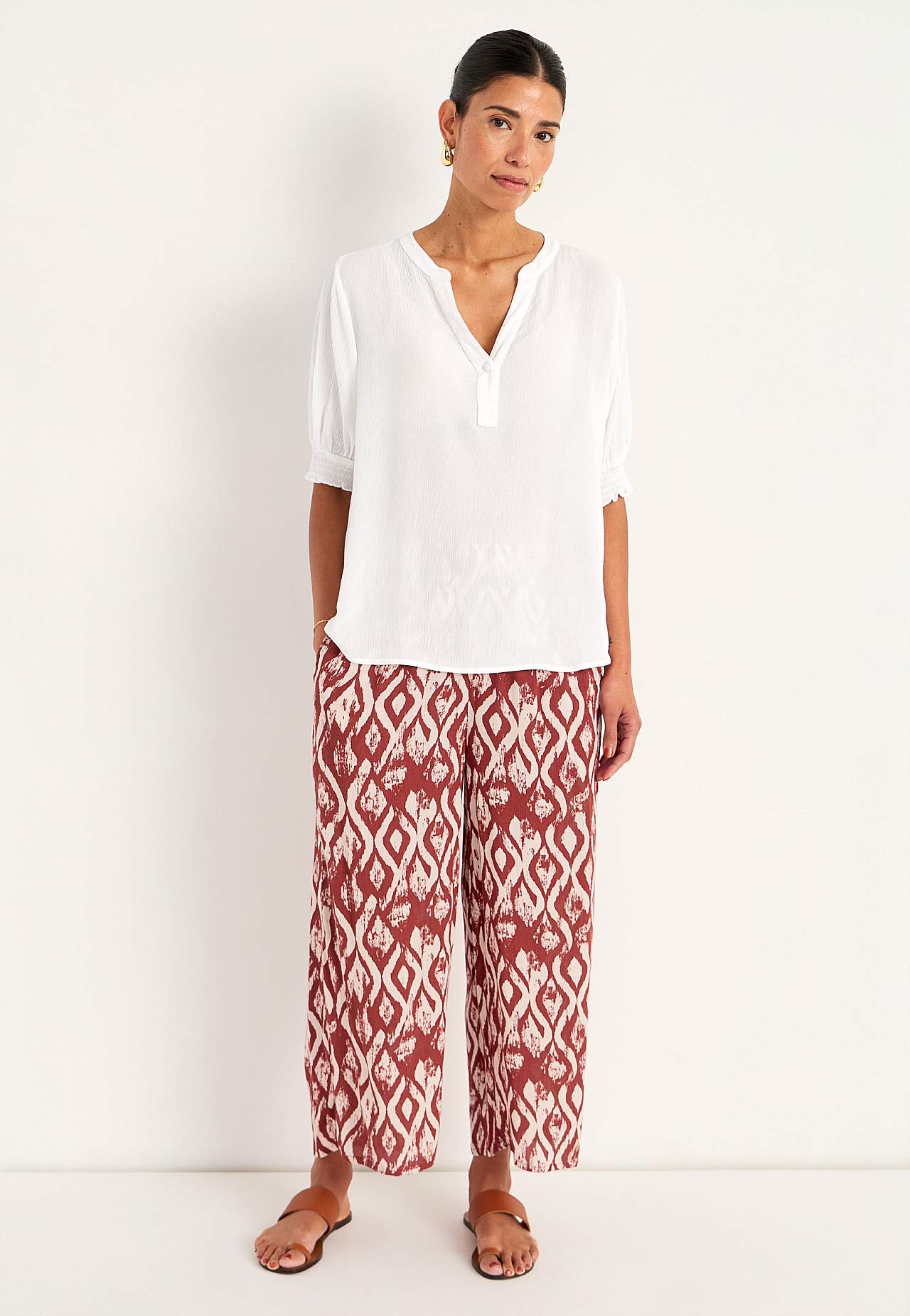 Van crèpe culotte broek