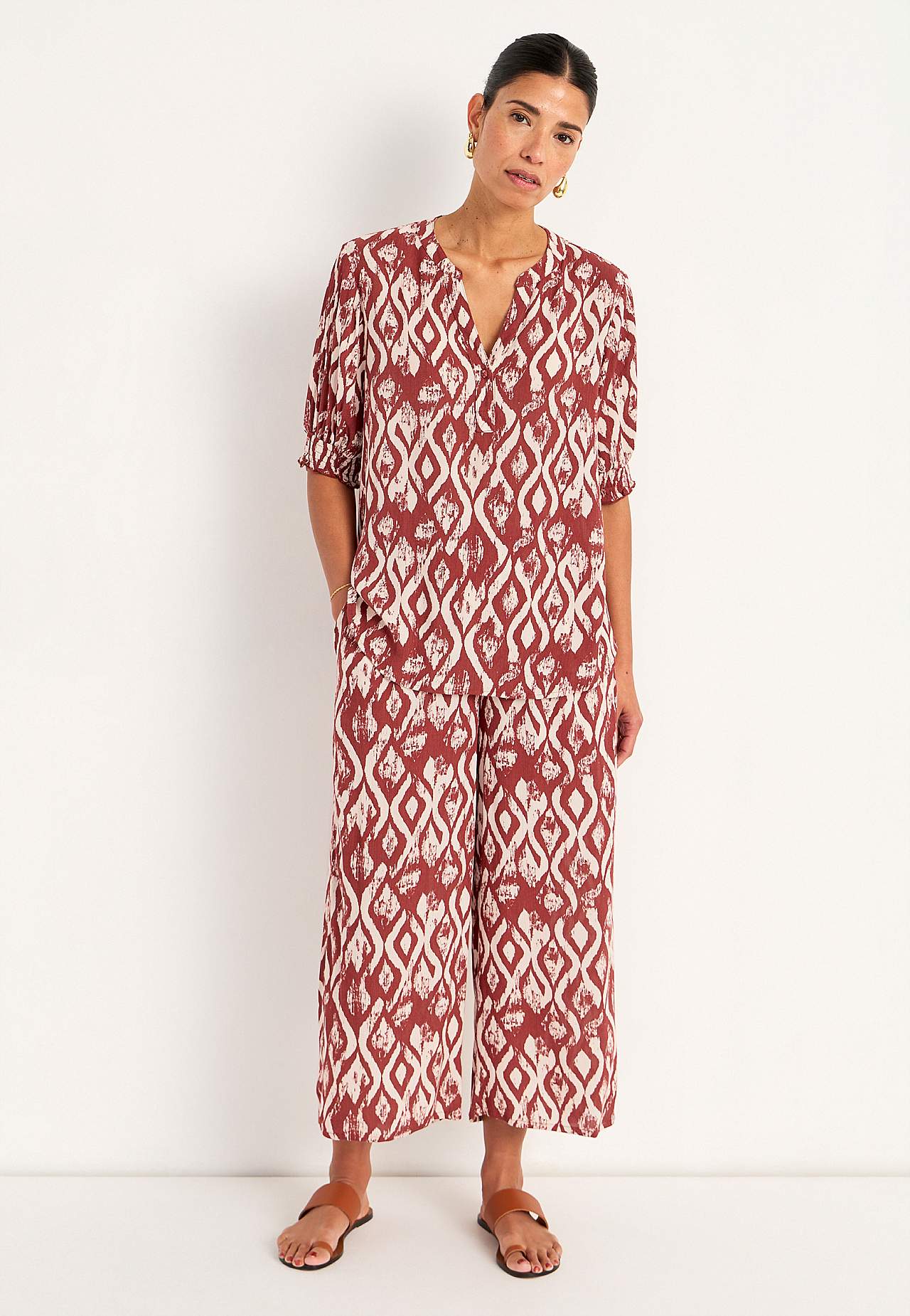 Van crèpe culotte broek