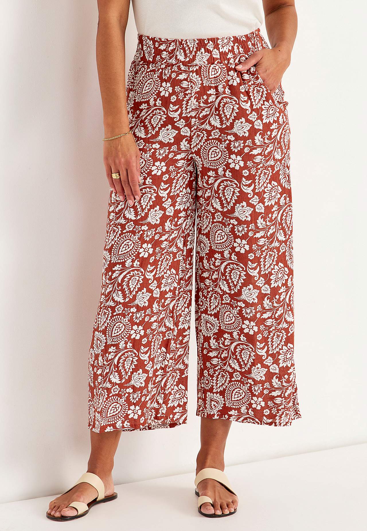 Van crèpe culotte broek