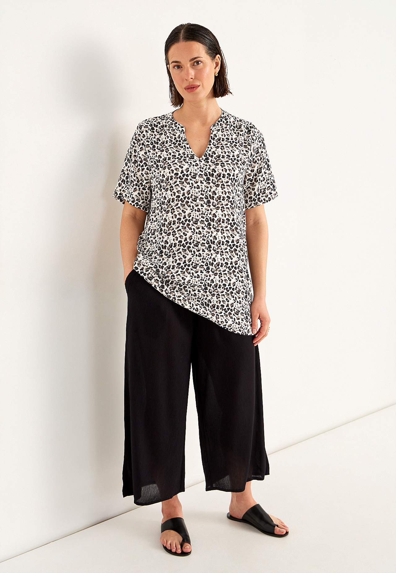 Van crèpe tuniek