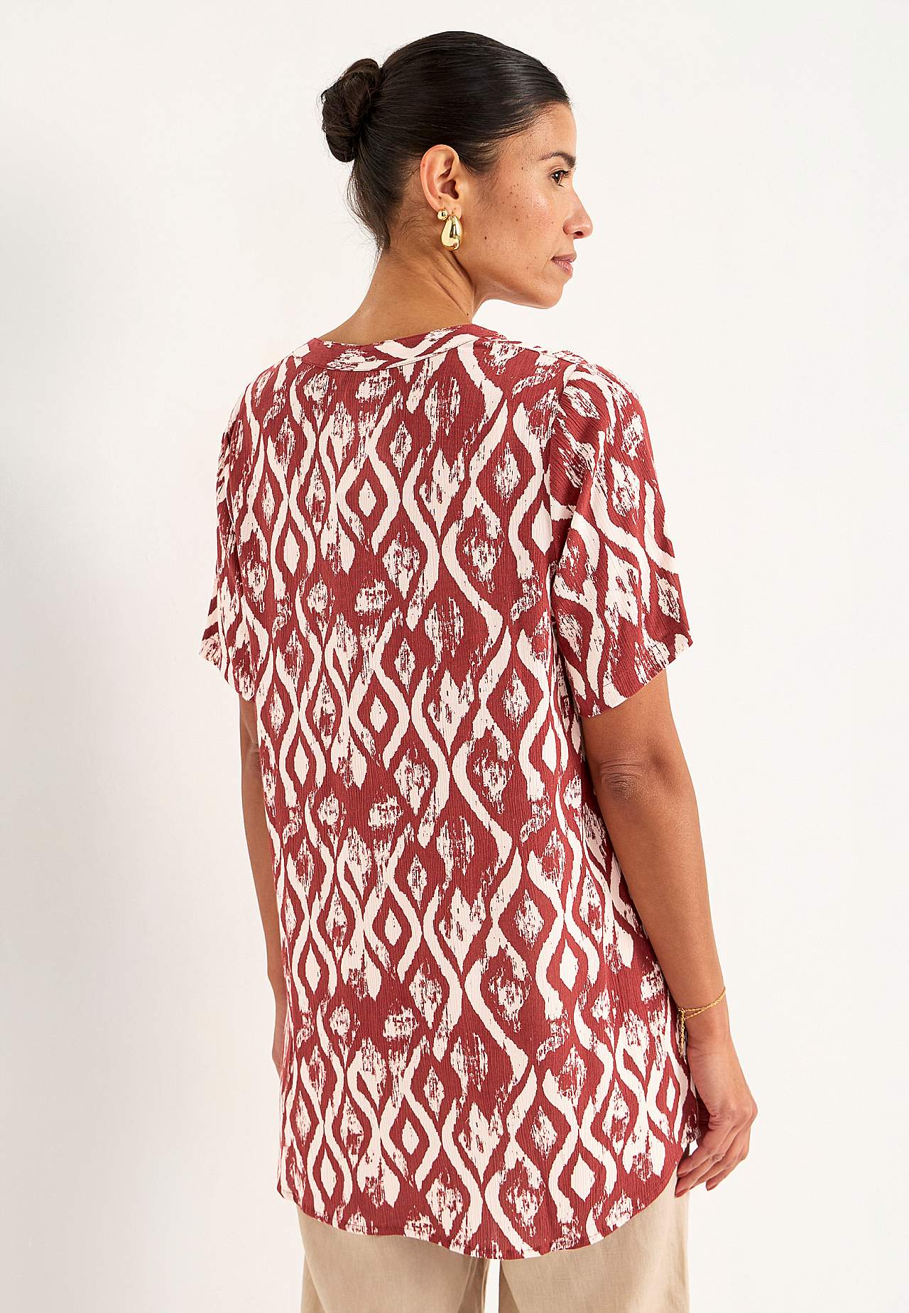 Van crèpe tuniek