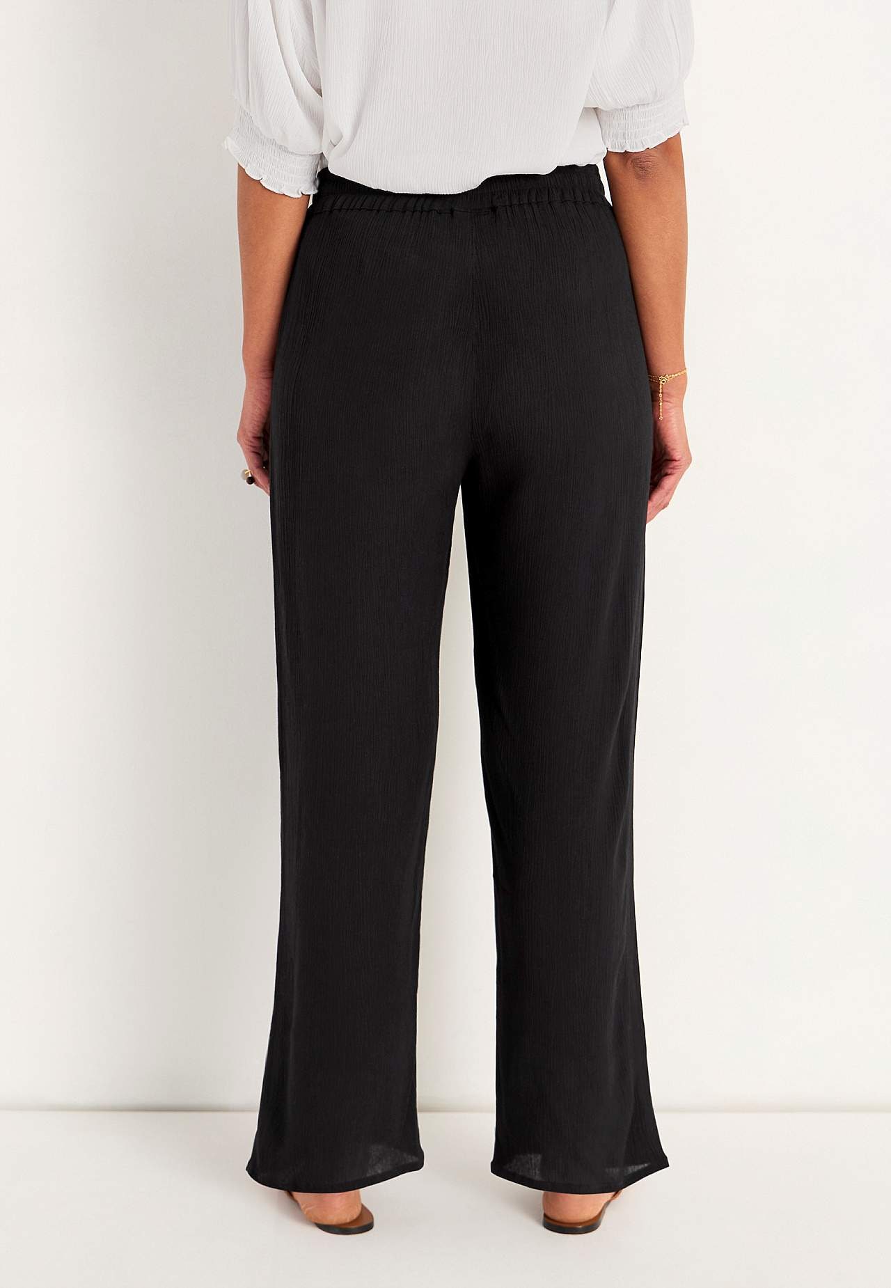 Broek van viscose-crêpe