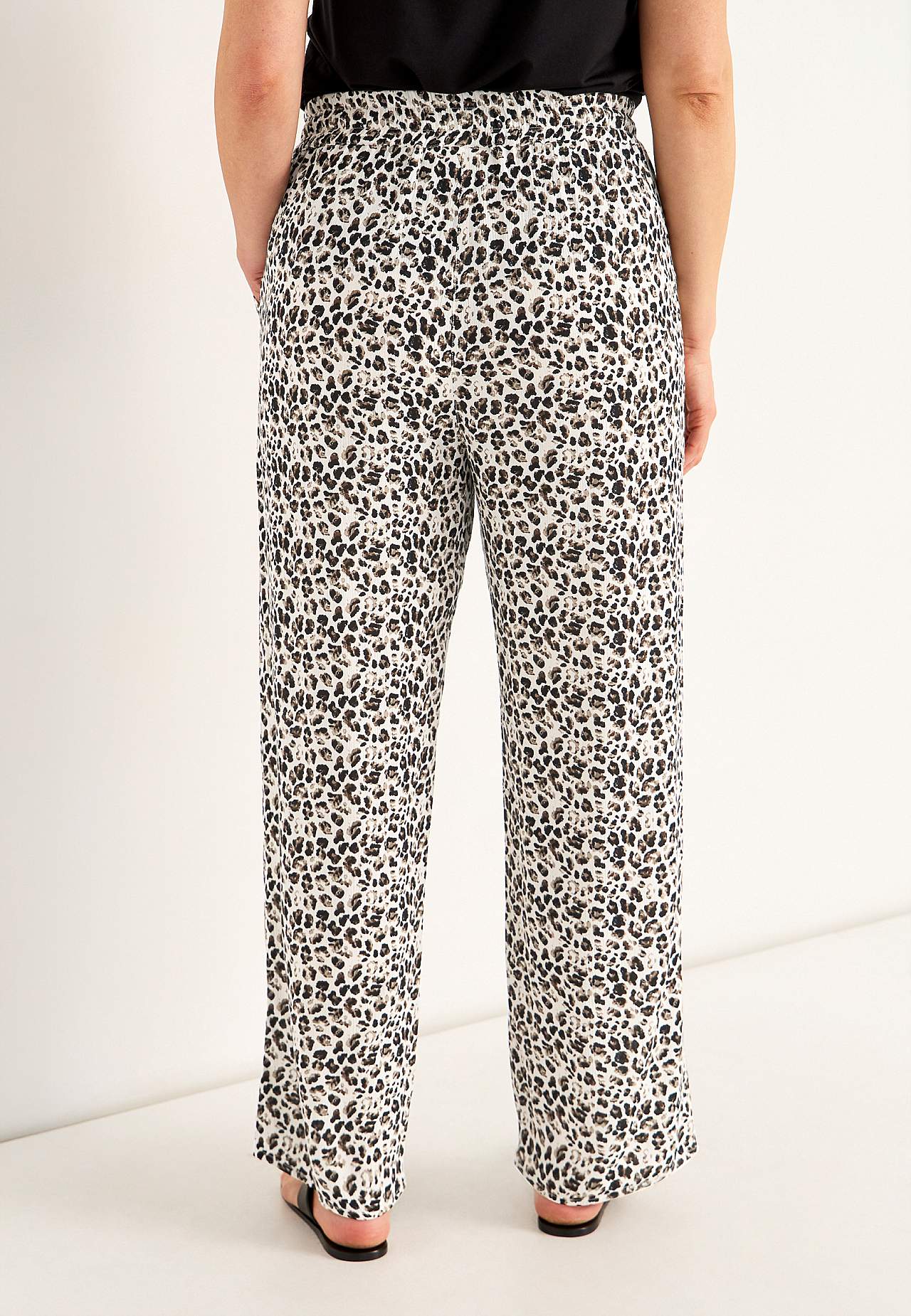 Broek van viscose-crêpe