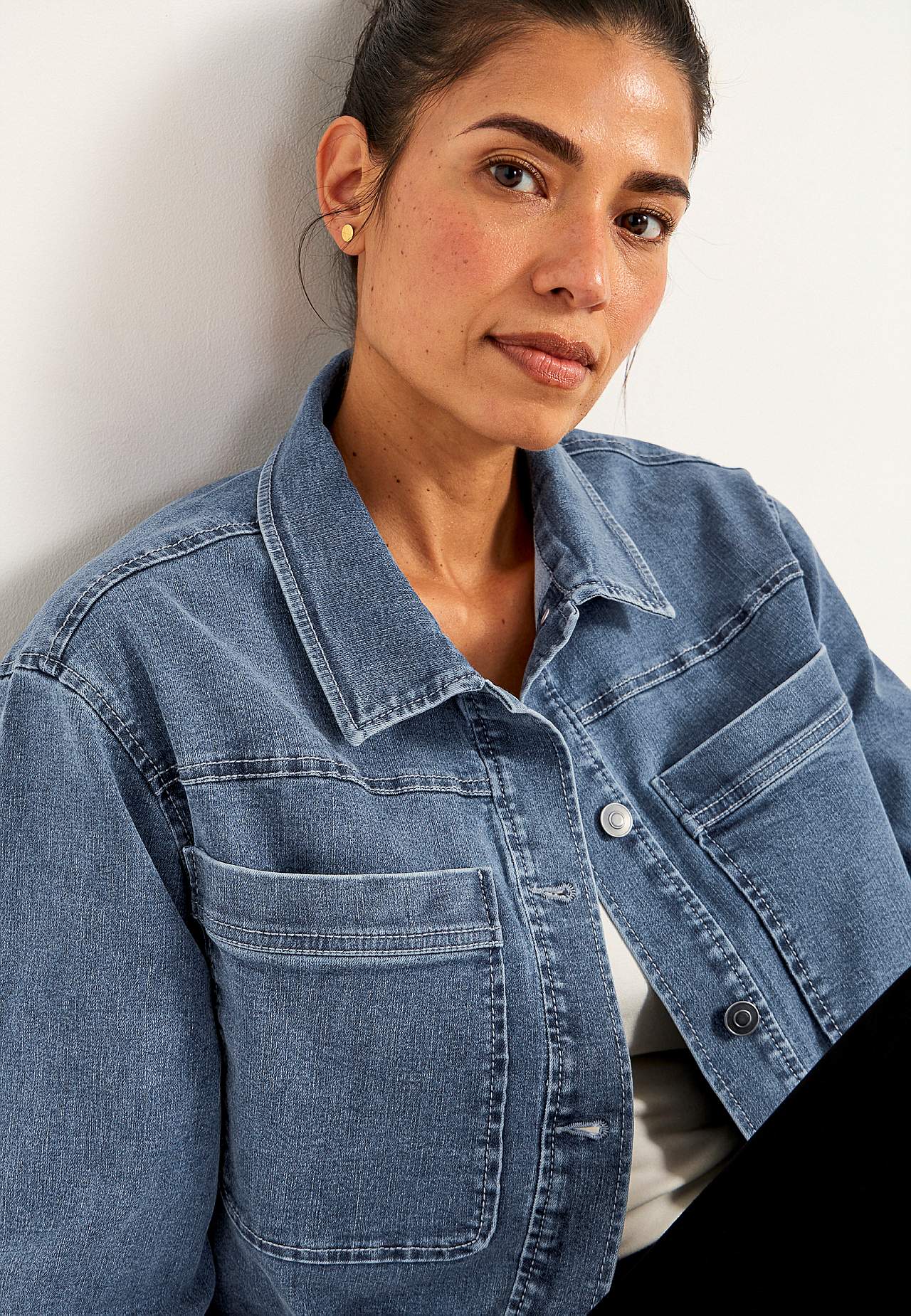 Denim jas met rek