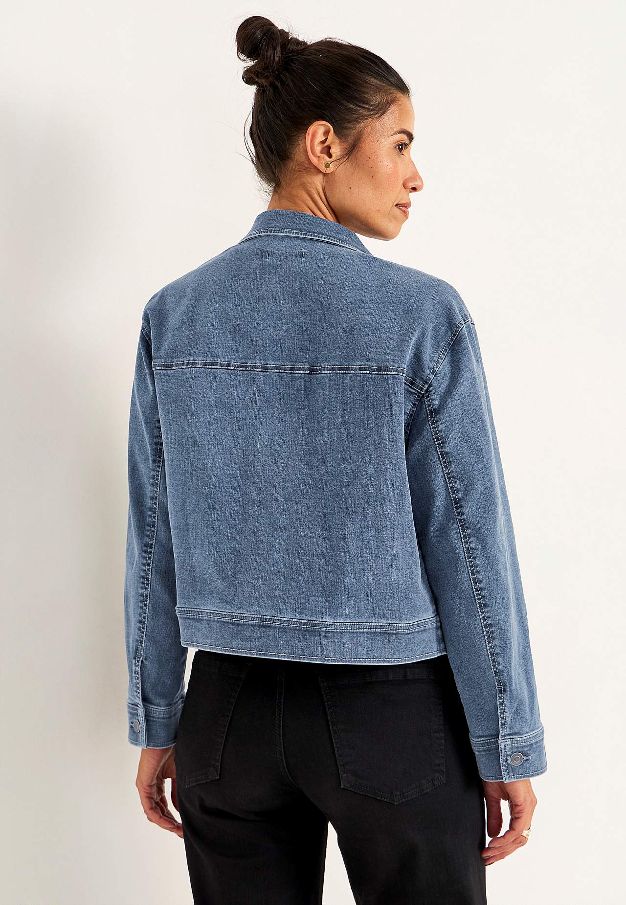 Denim jas met rek
