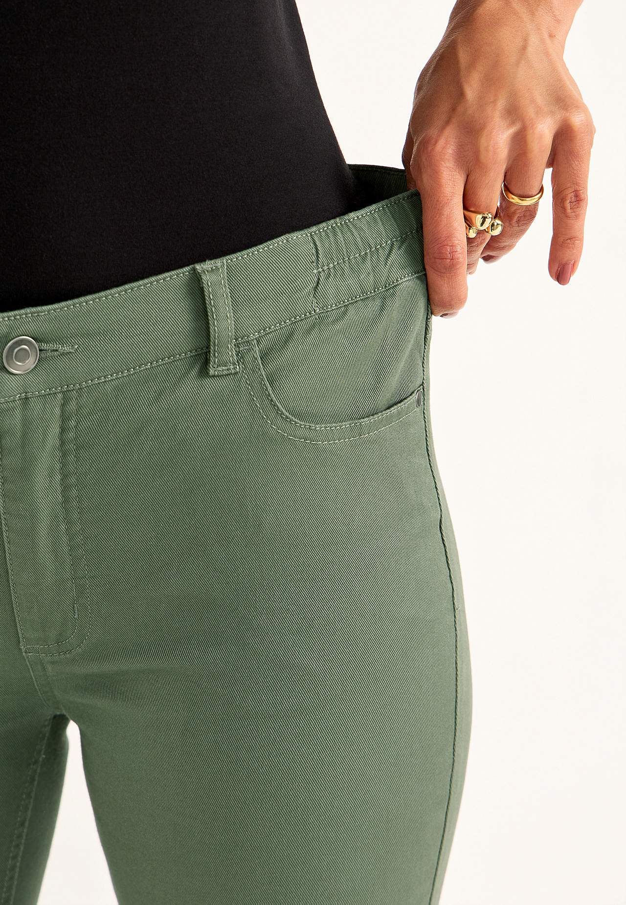 Spijkerbroek met elastische taille