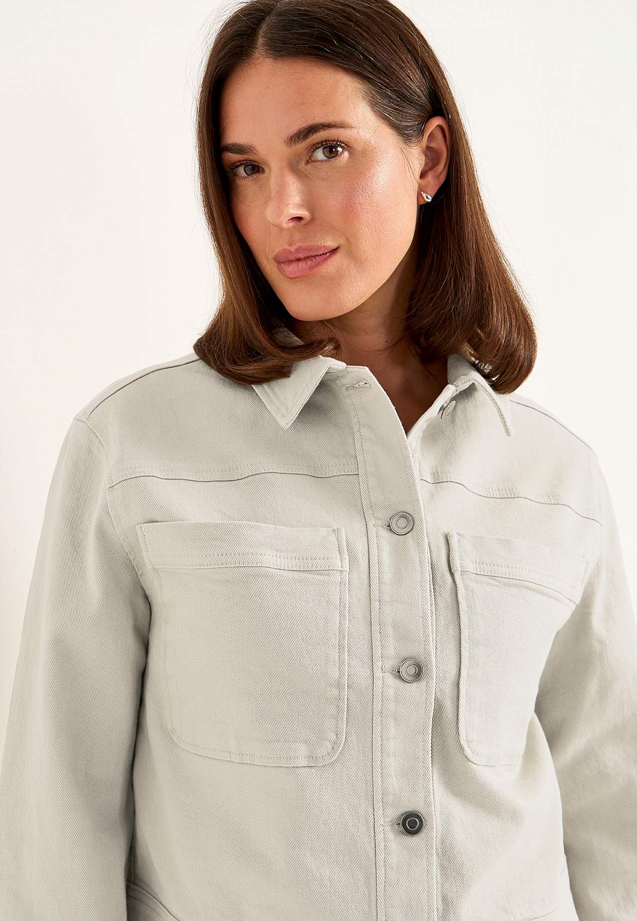 Elastische denim jas