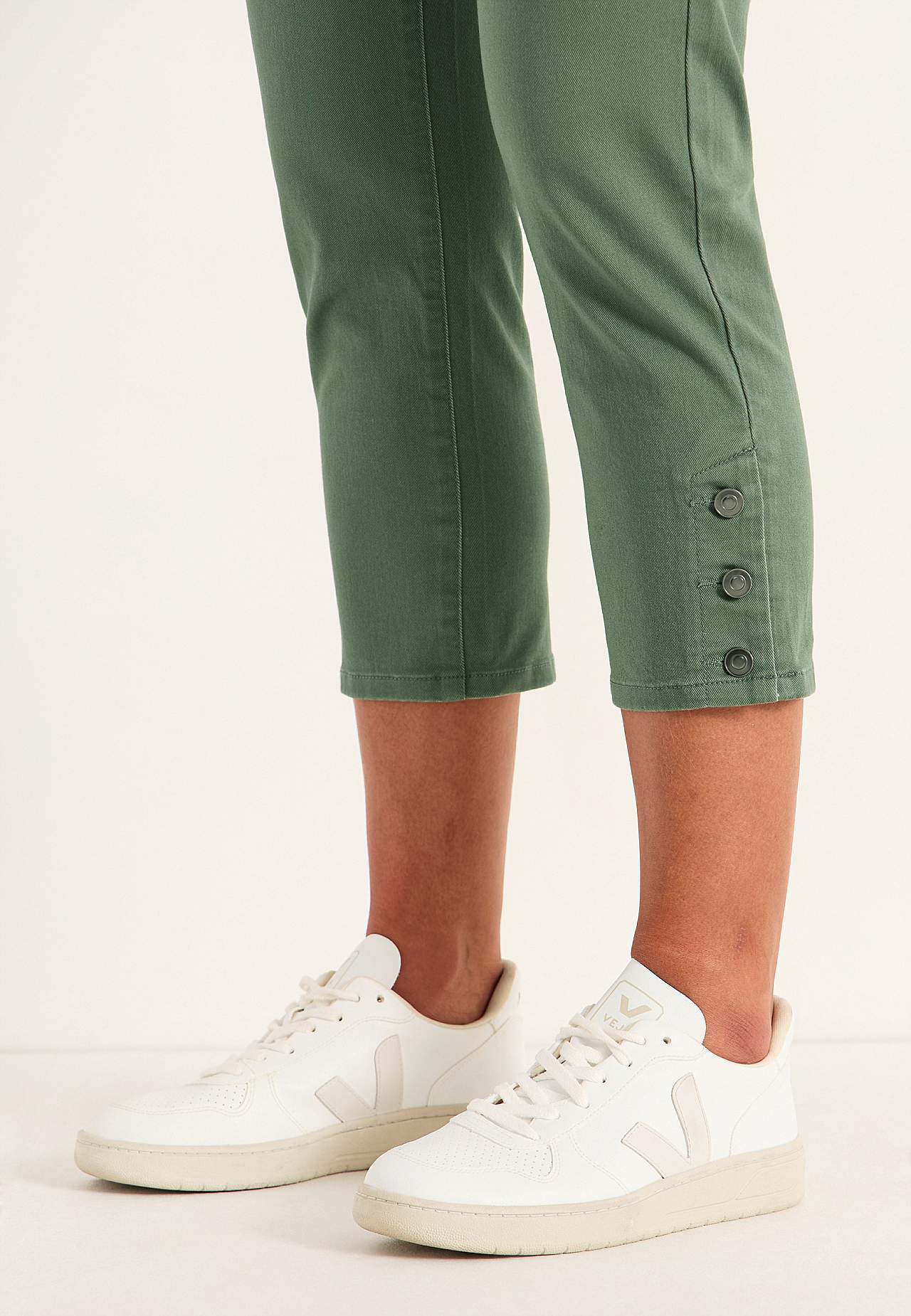 Cropped jeans met vijf zakken ontwerp