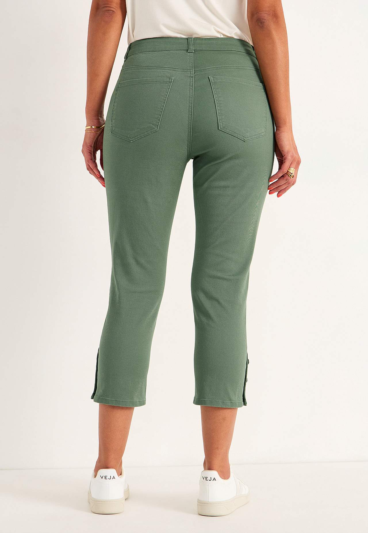 Cropped jeans met vijf zakken ontwerp