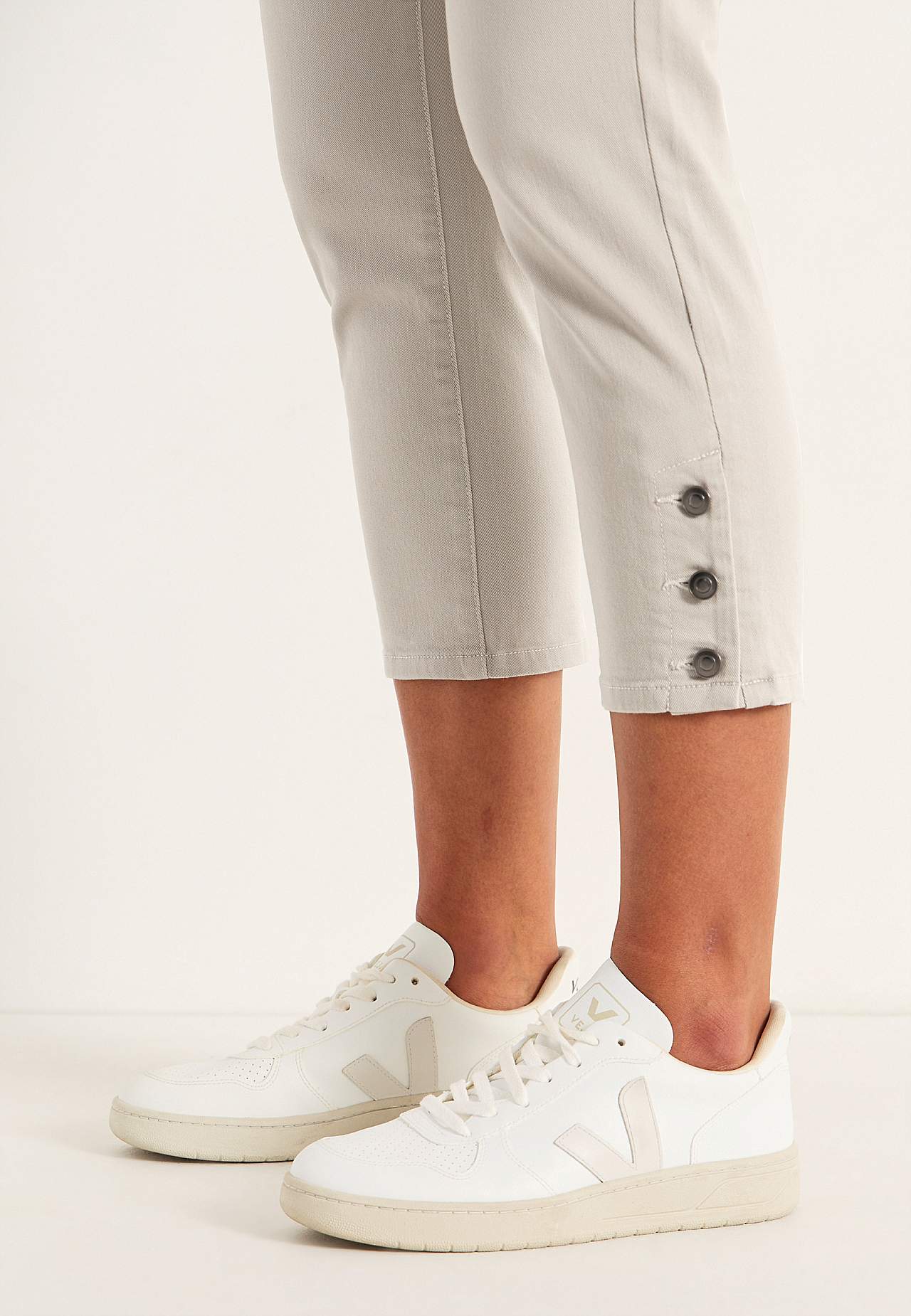 Cropped jeans met vijf zakken ontwerp