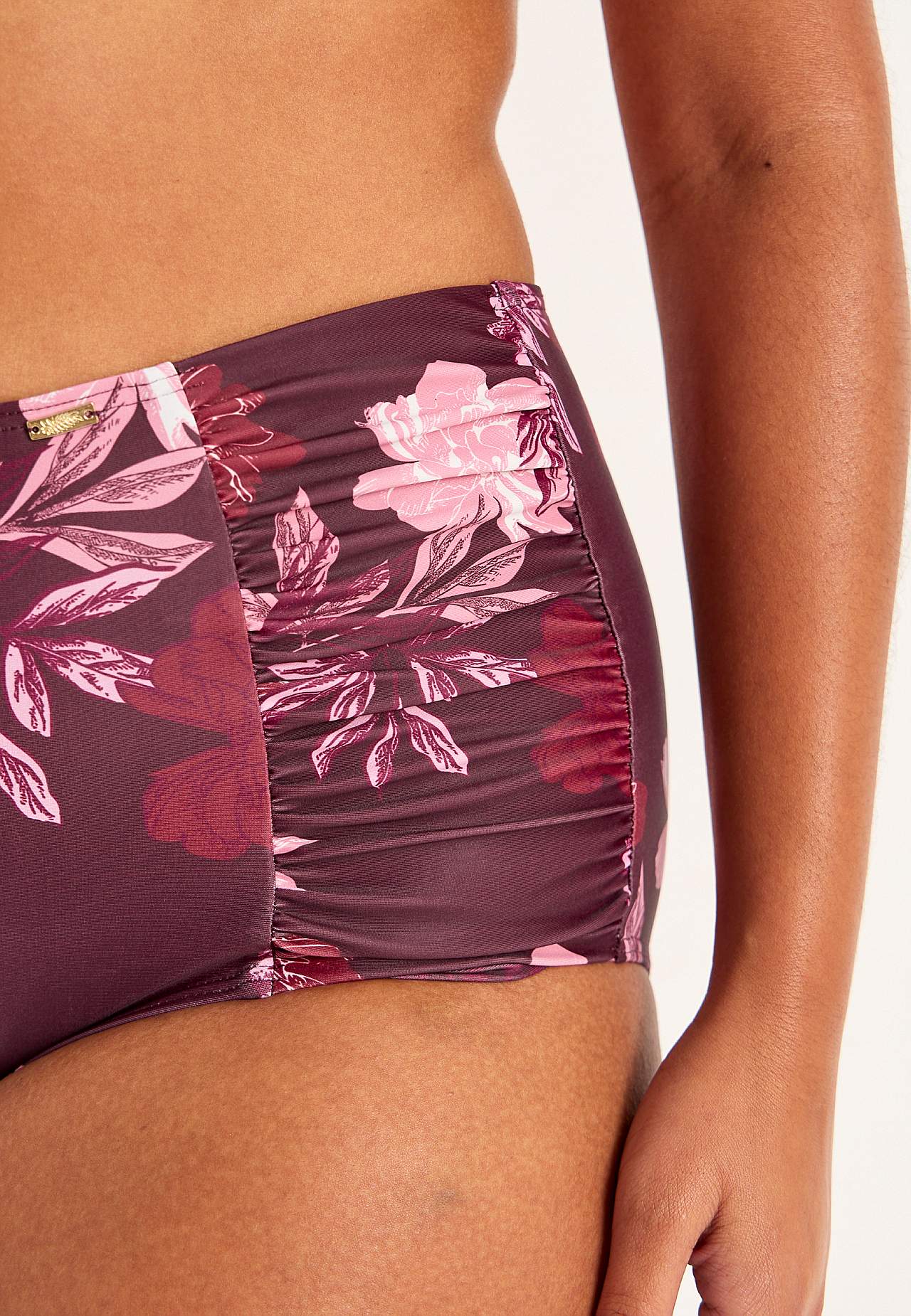 Bikinibroekje met patroon met hoge taille