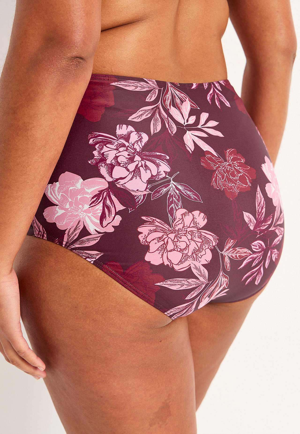Bikinibroekje met patroon met hoge taille