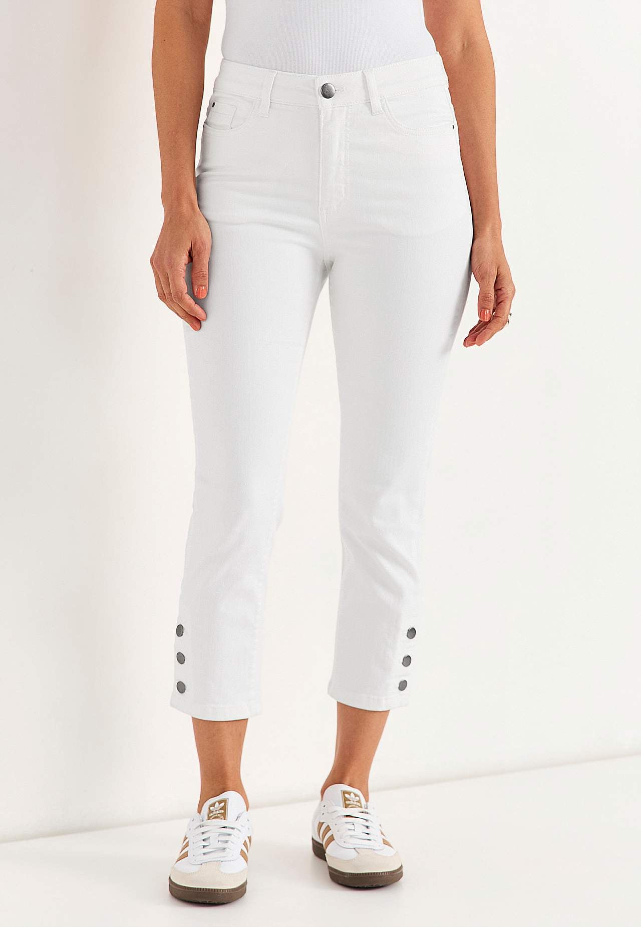 Cropped jeans met vijf zakken ontwerp