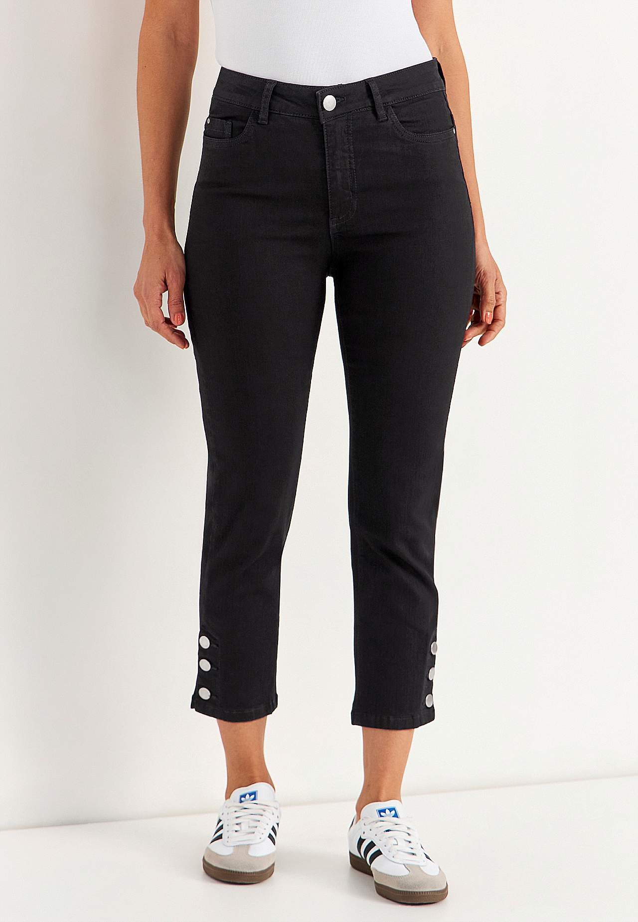 Cropped jeans met vijf zakken ontwerp