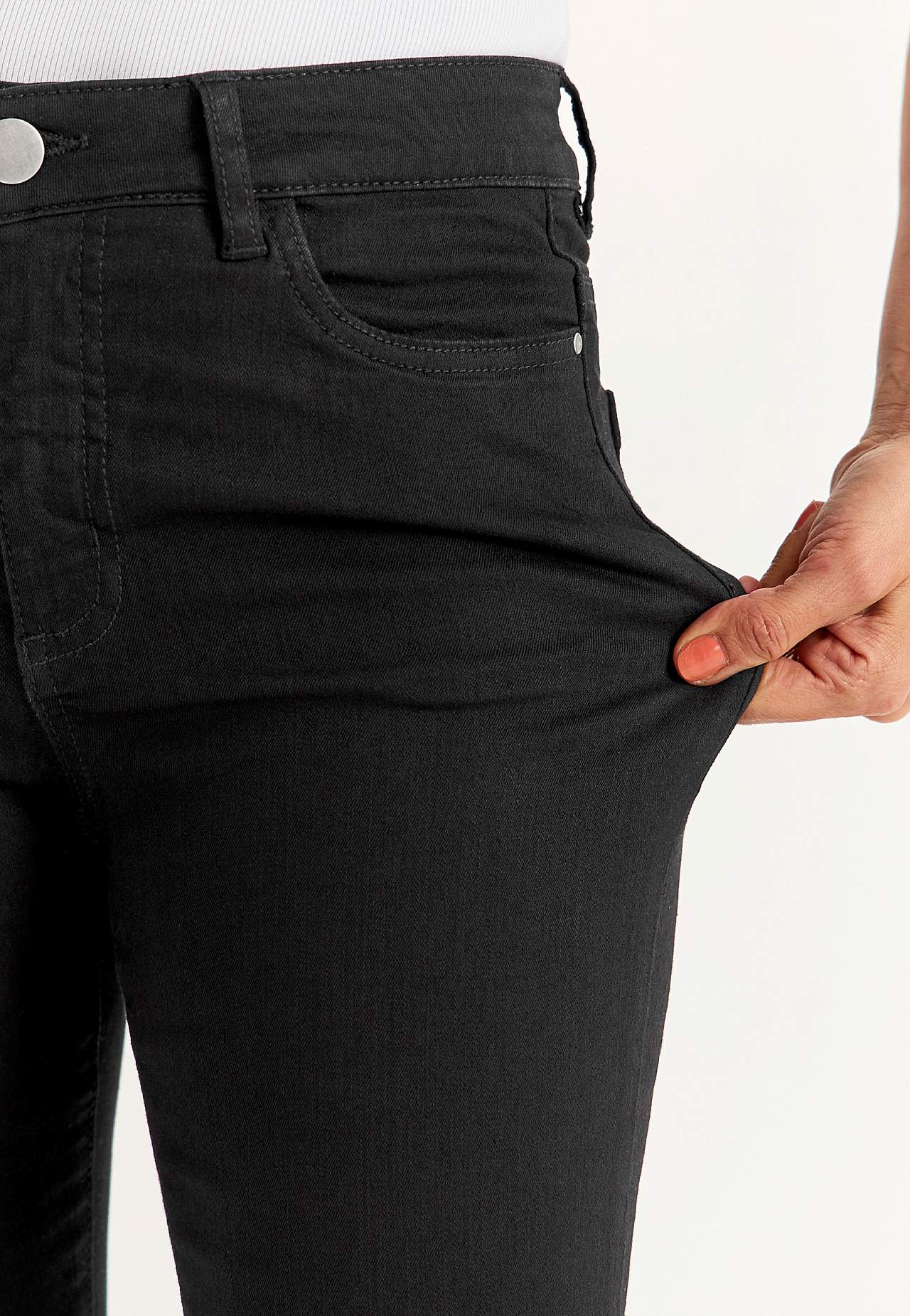 Cropped jeans met vijf zakken ontwerp